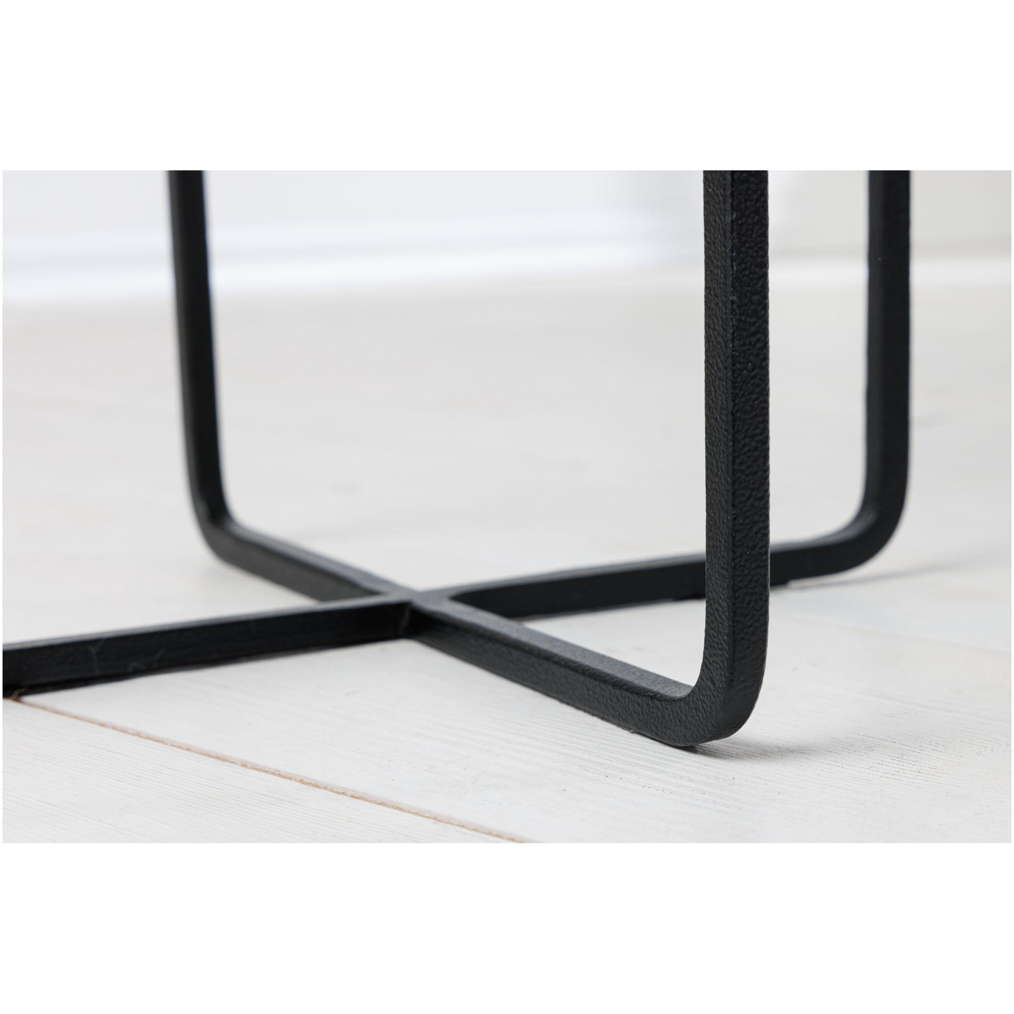 Blumentopf Hammerschlag Metall schwarz gold (2er-Set)
