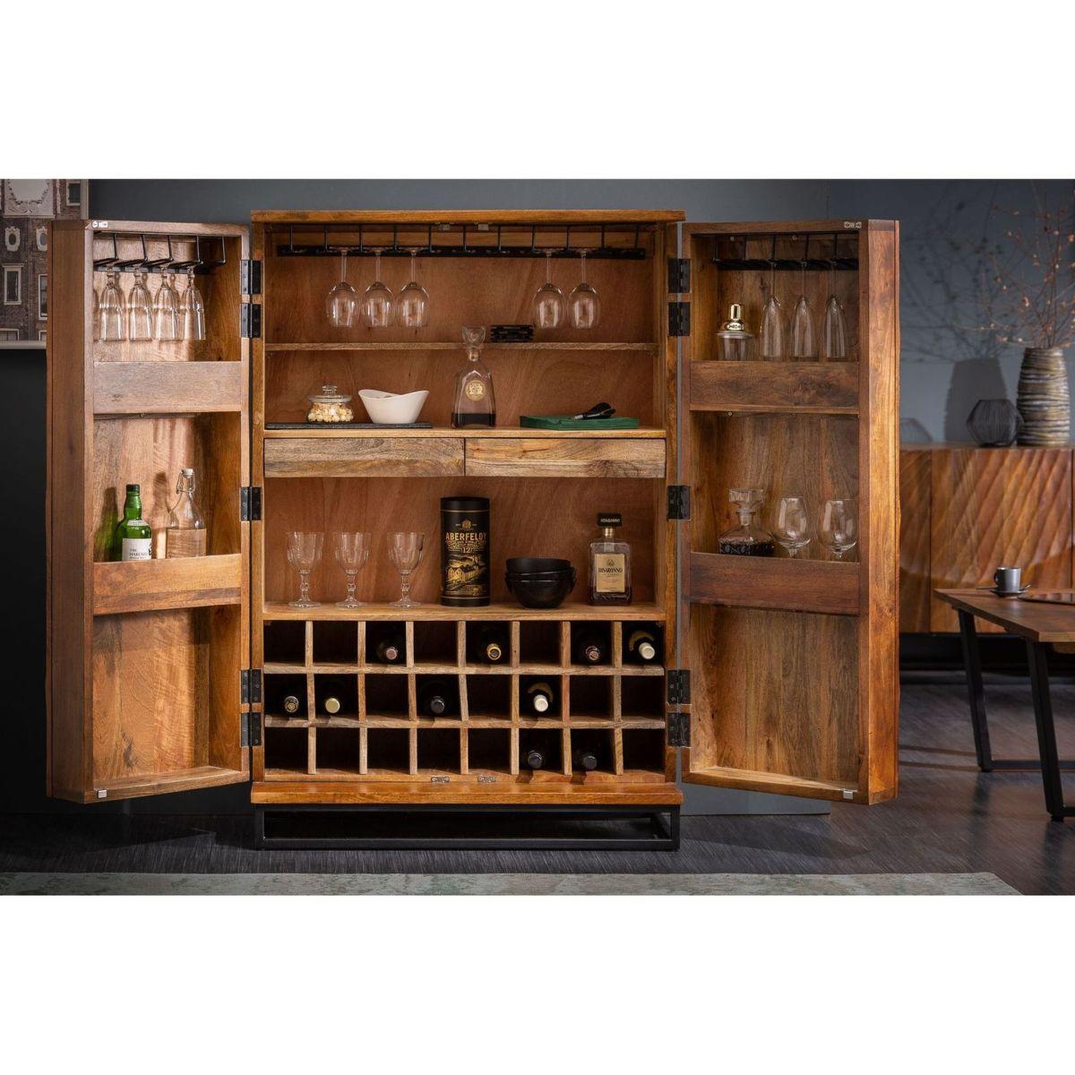 Barschrank Vintage Baraya braun Mango