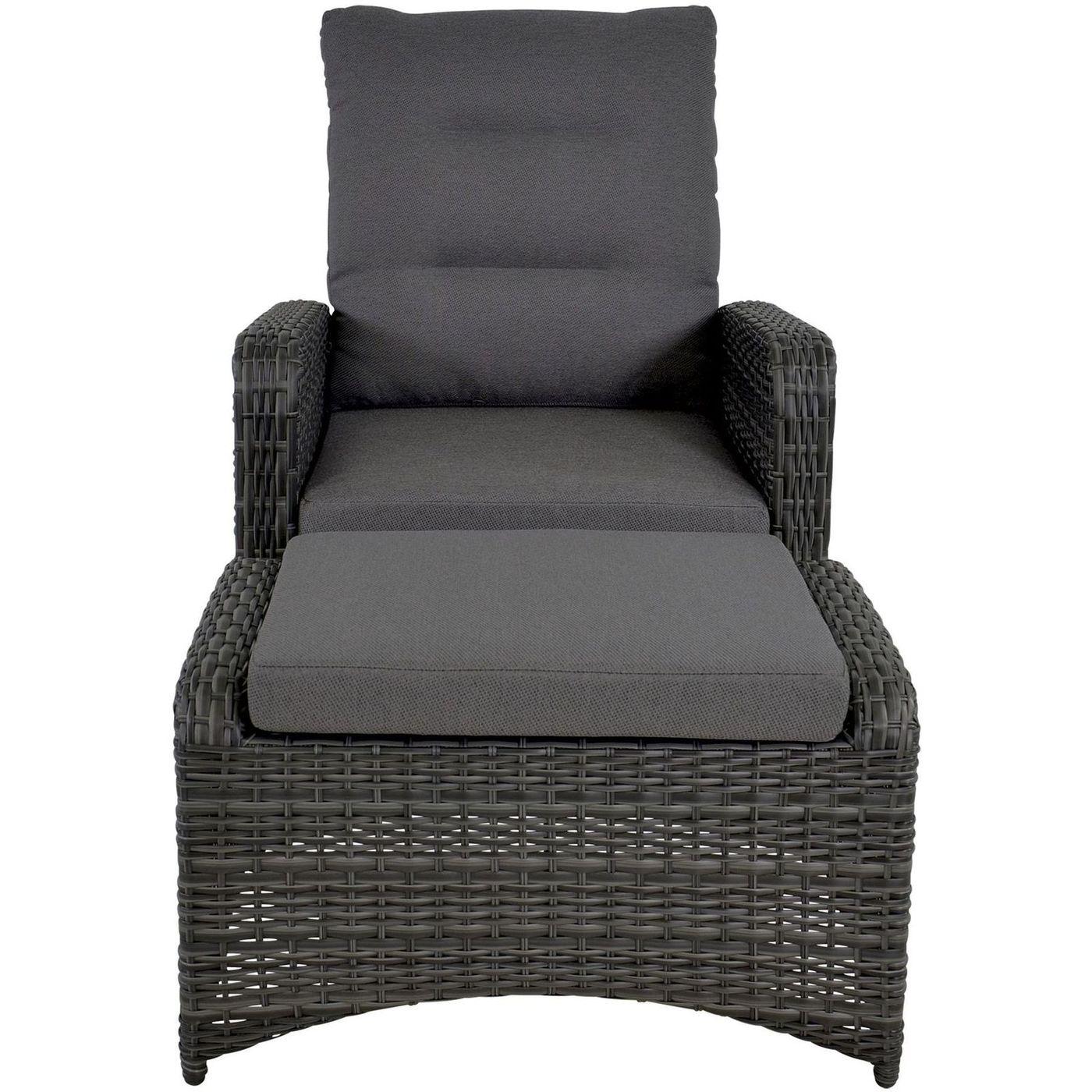 Garten Loungesessel verstellbar Poly Rattan Nino (mit Funktion)