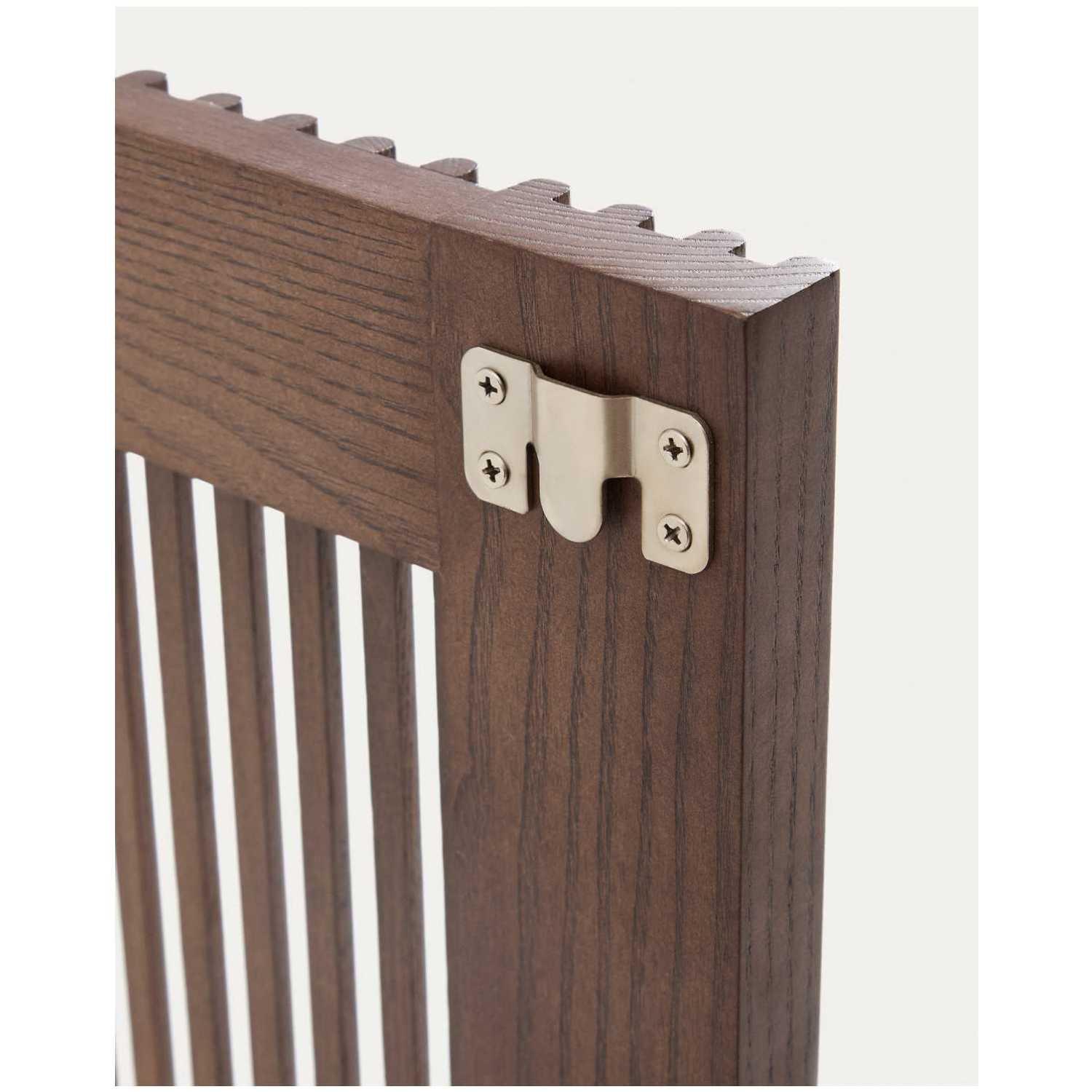 Bettkopfteil Beyla aus massivem Eschenholz mit nussbaumfarbenem Finish für 180cm Betten FSC 100%