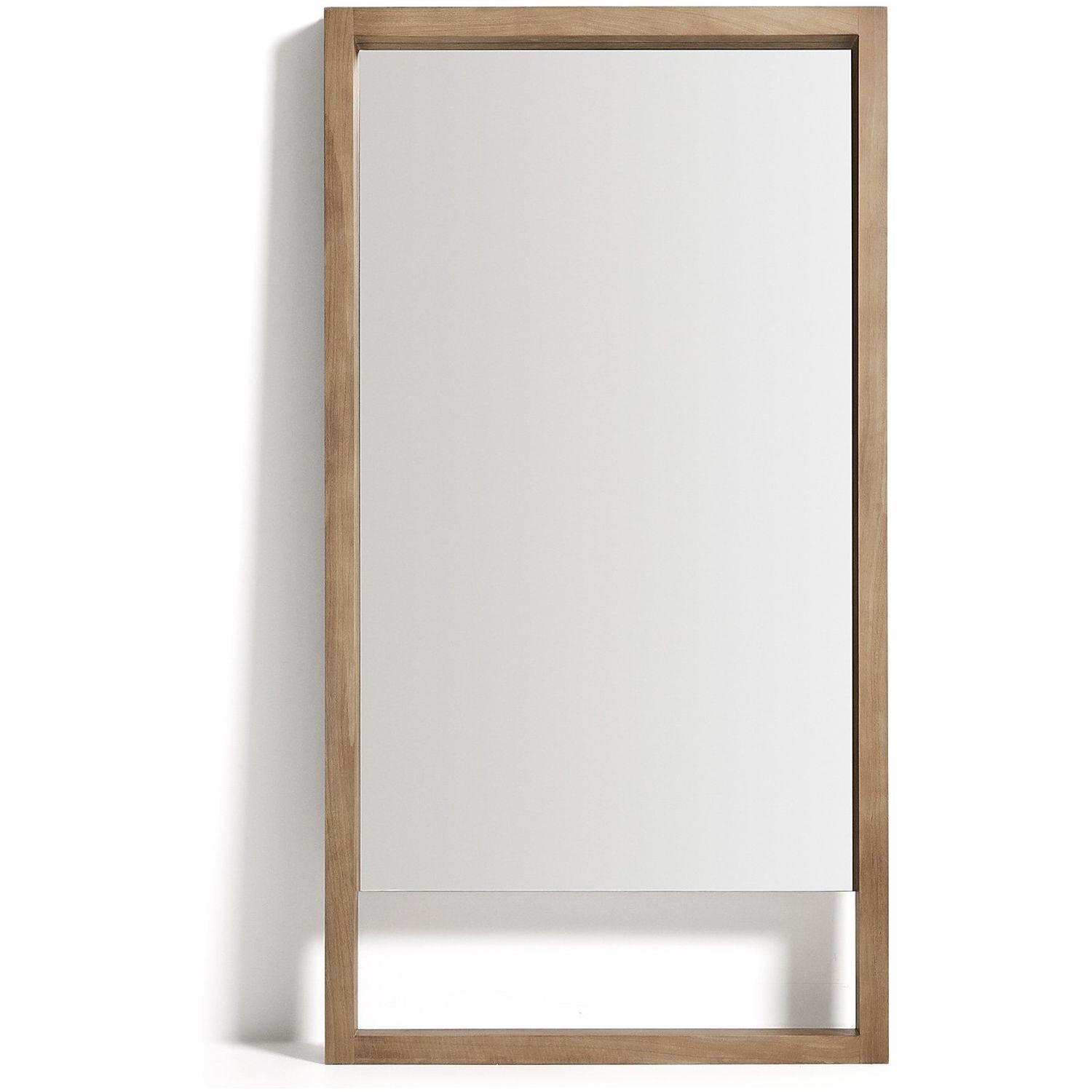 Standspiegel Vatro aus massivem Mangoholz in natürlichem Ton 96x181 FSC 100%