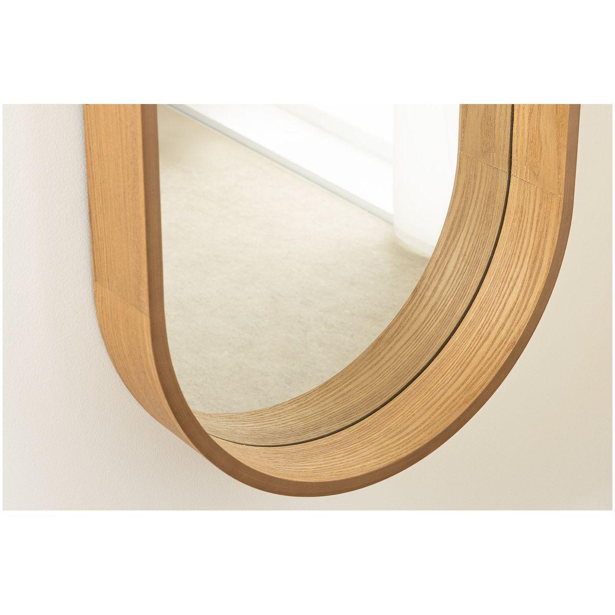 Wandspiegel abgerundet Strano Eichenholzfurnier natur 50x165