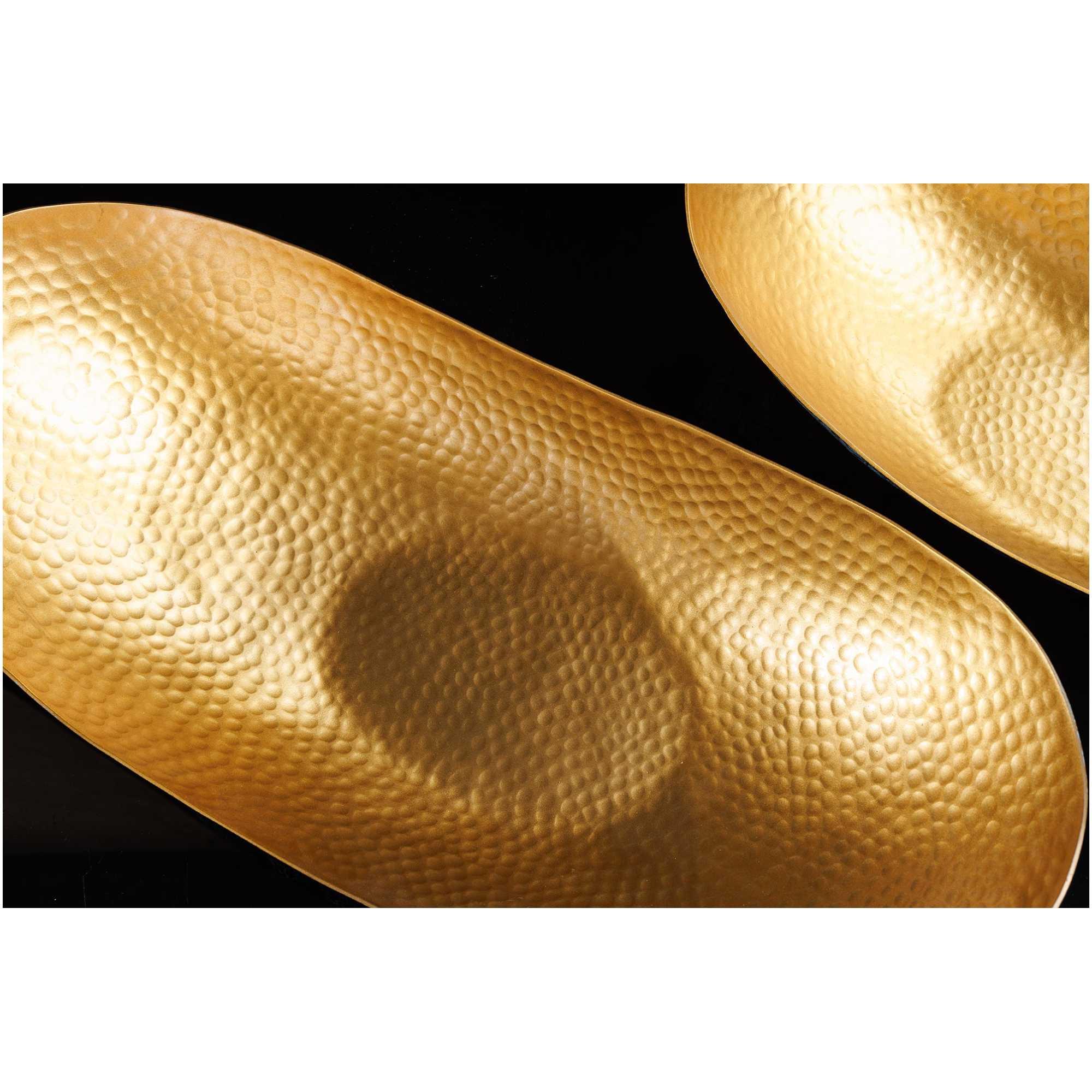 Deko Schale Bazzar Hammerschlag Patina Metall gold (2er-Set)