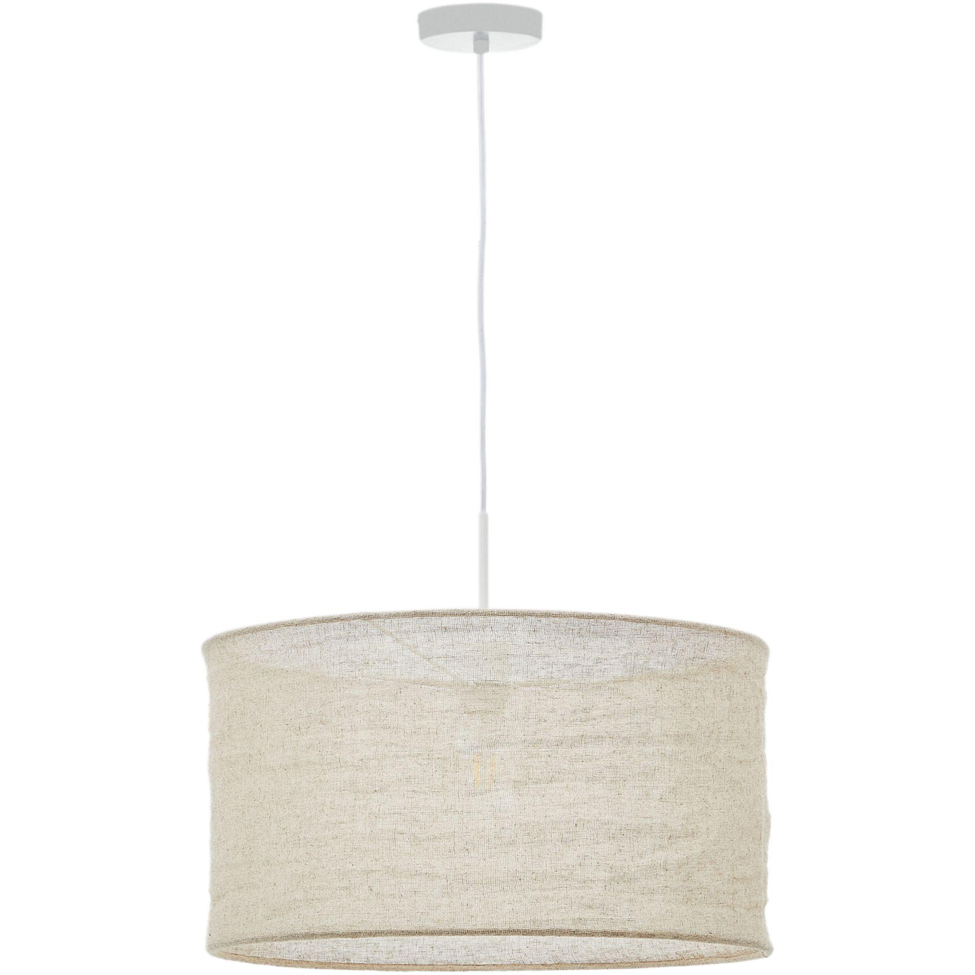 Lampenschirm für Deckenlampe Mariela Leine beige 50x50