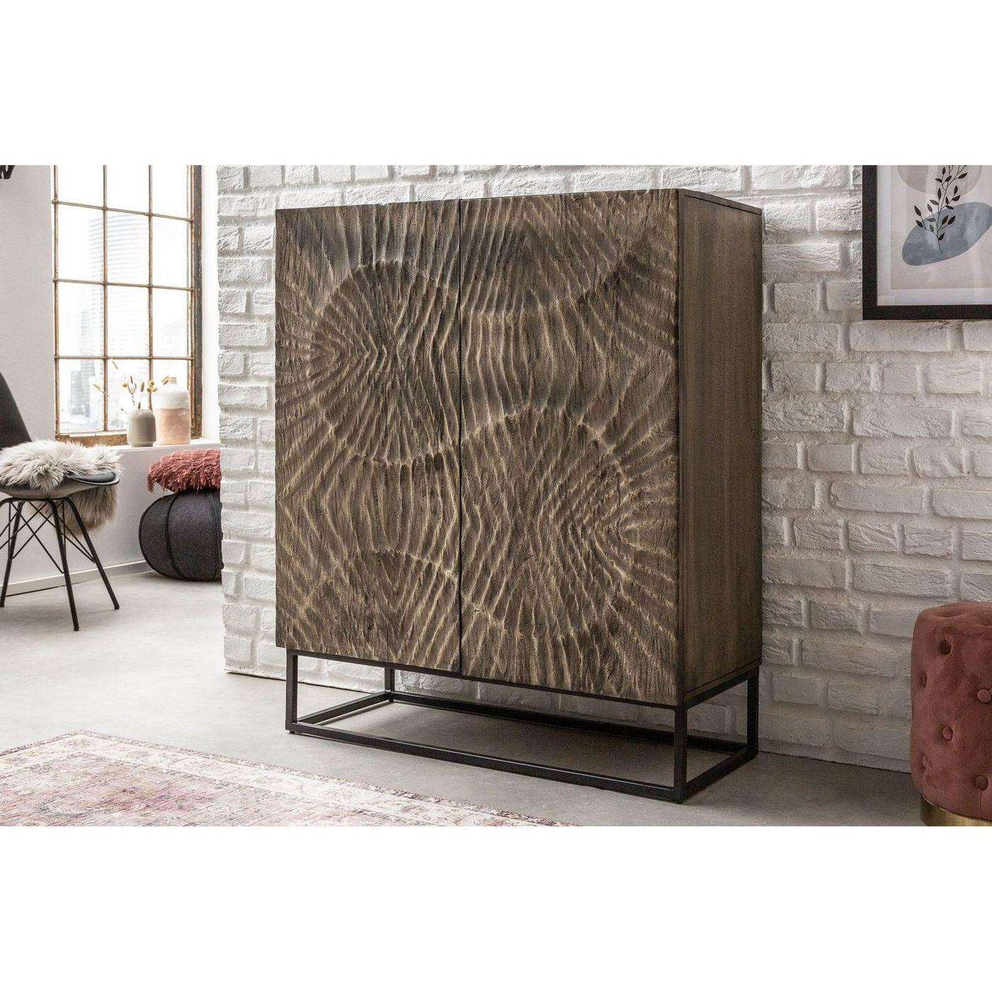 Highboard Vintage Baraya 100x120 Akazie grau