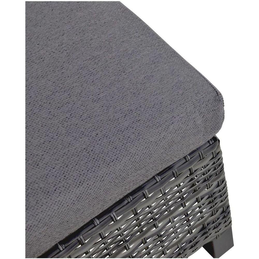 Poly Rattan Gartenlounge Hocker Parma anthrazit