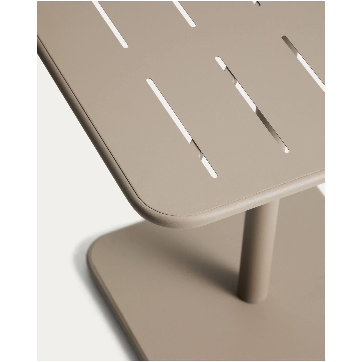 Gartentisch Bistro quadratisch Brai verzinkter Stahl taupe 70x70