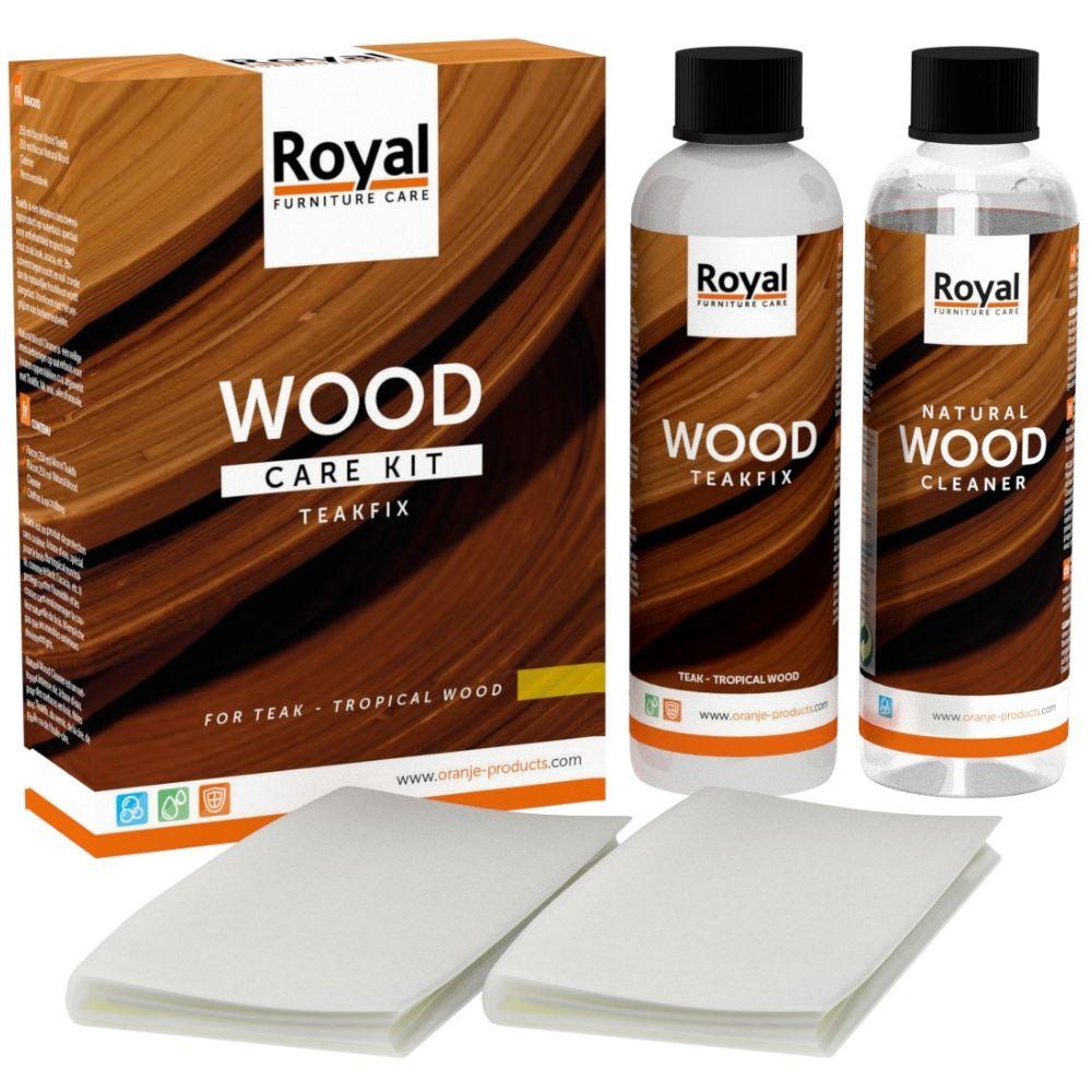 Holzpflegeset Teakfix + Reiniger - 2x 250 ml - Transparent
