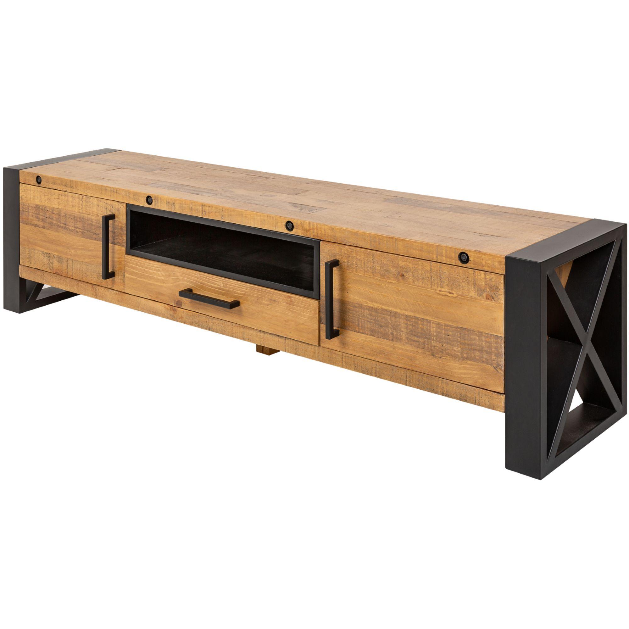 TV Board X-Vintage 200cm Pinienholz natur