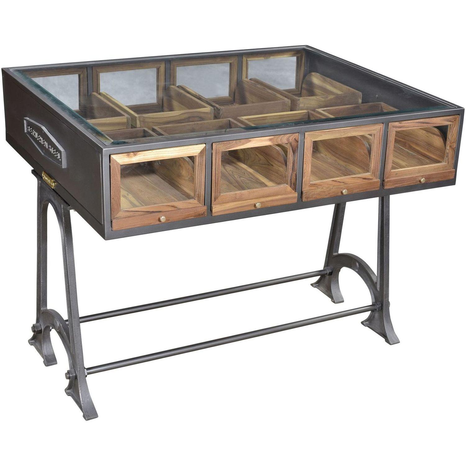 Präsentationstisch Teak Industrial 132