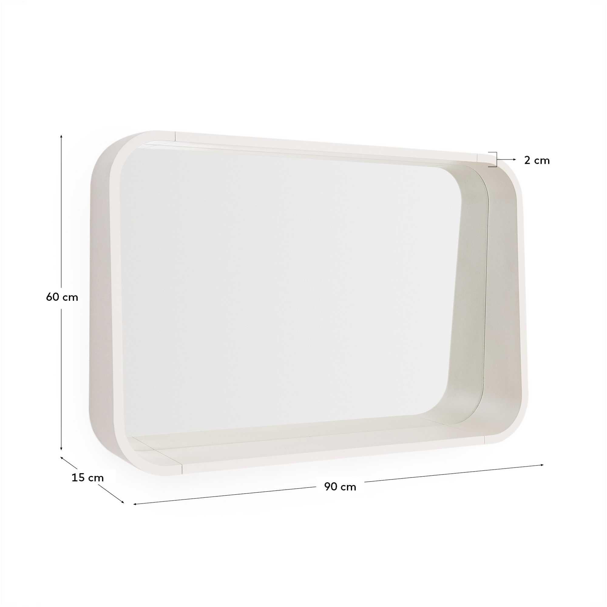 Wandspiegel Salaya Eschenschichtholz beige 90x60