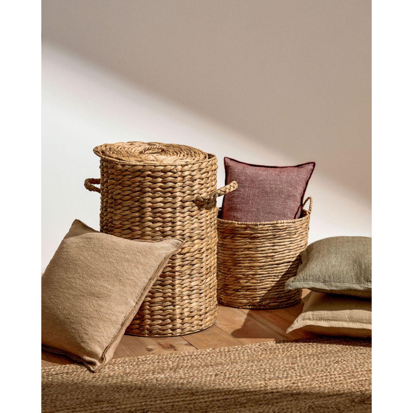 Wäschekorb Yessira Rattan natur 37x37
