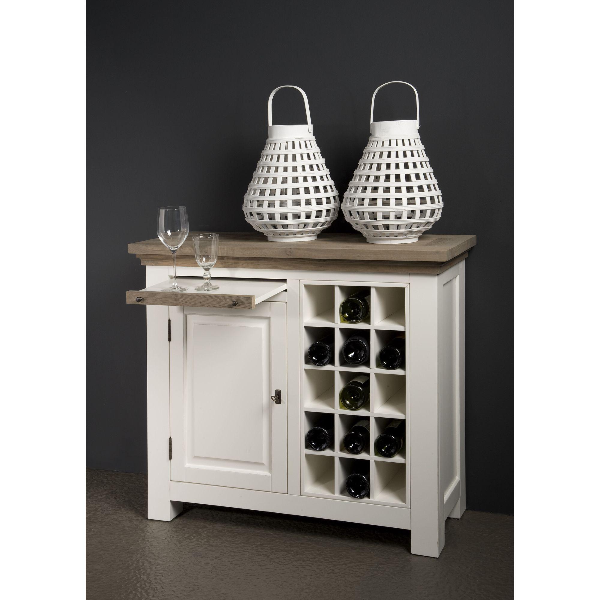 Weinschrank Marseille 104x90 Eichenholz Kiefernholz