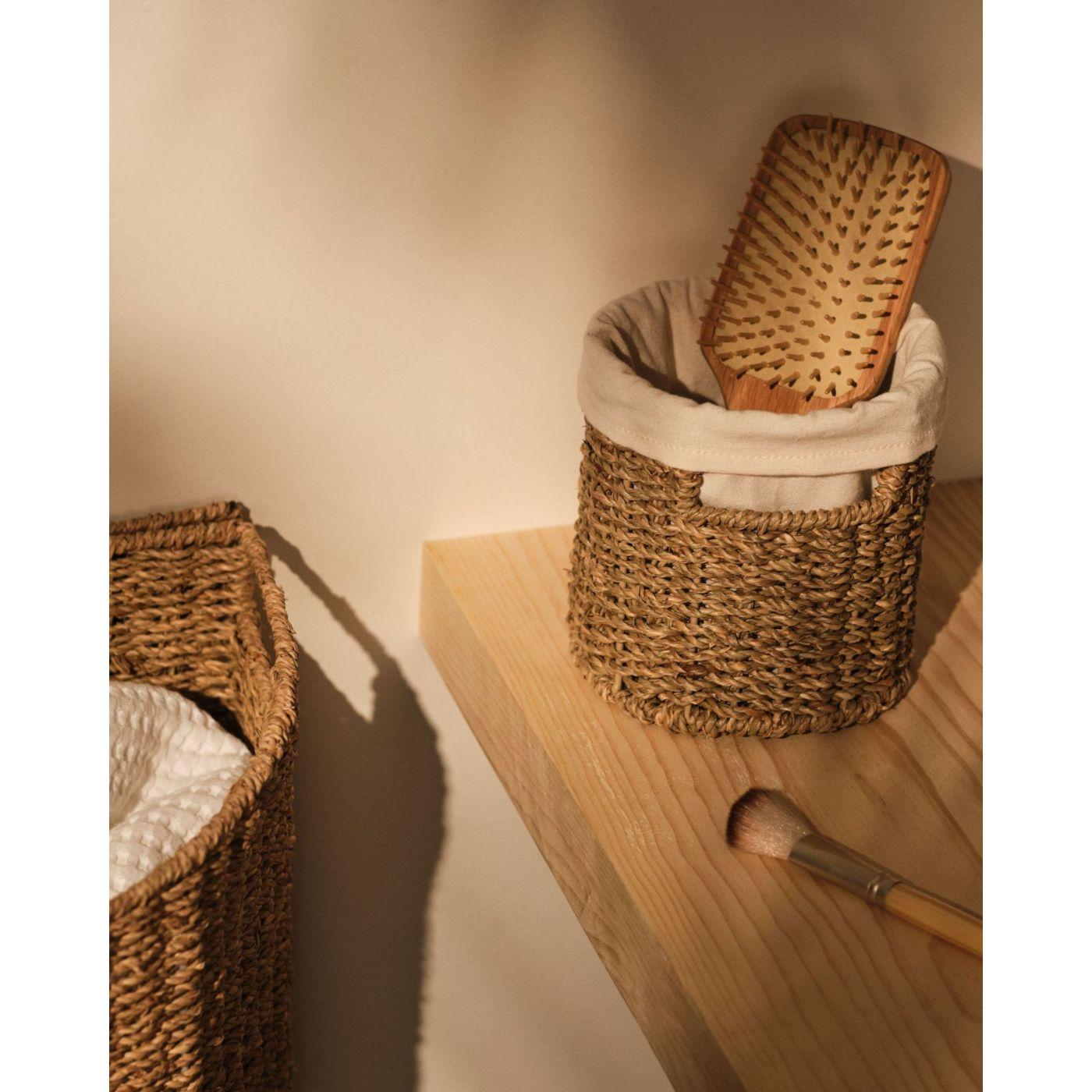 Korb rund Tossa aus Rattan Naturfasern (mit Einlage)