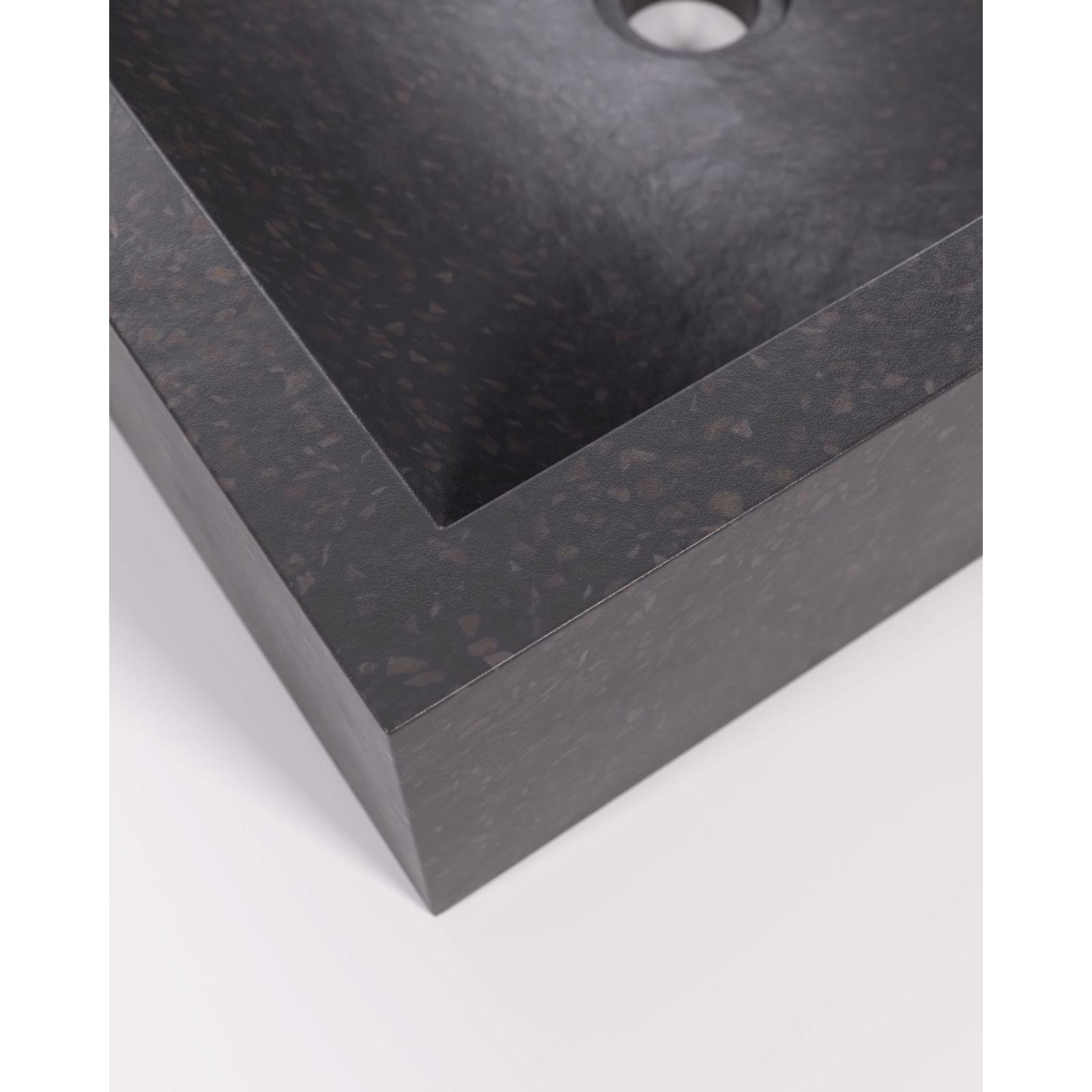 Aufsatzwaschtisch Delina Terrazzo schwarz 40x45