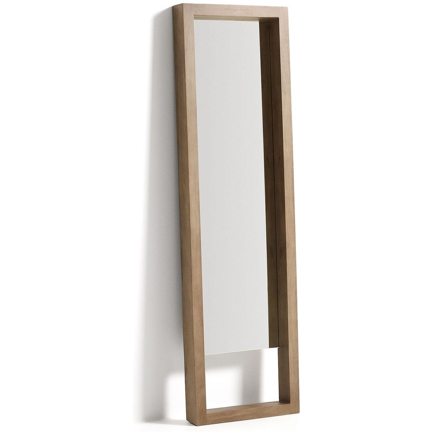 Standspiegel Vatro aus massivem Mangoholz in natürlichem Ton 52x181 FSC 100%