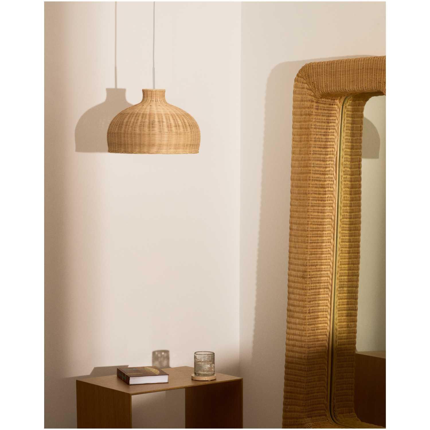 Lampenschirm Ennia aus Rattan mit hellem Finish 38x38