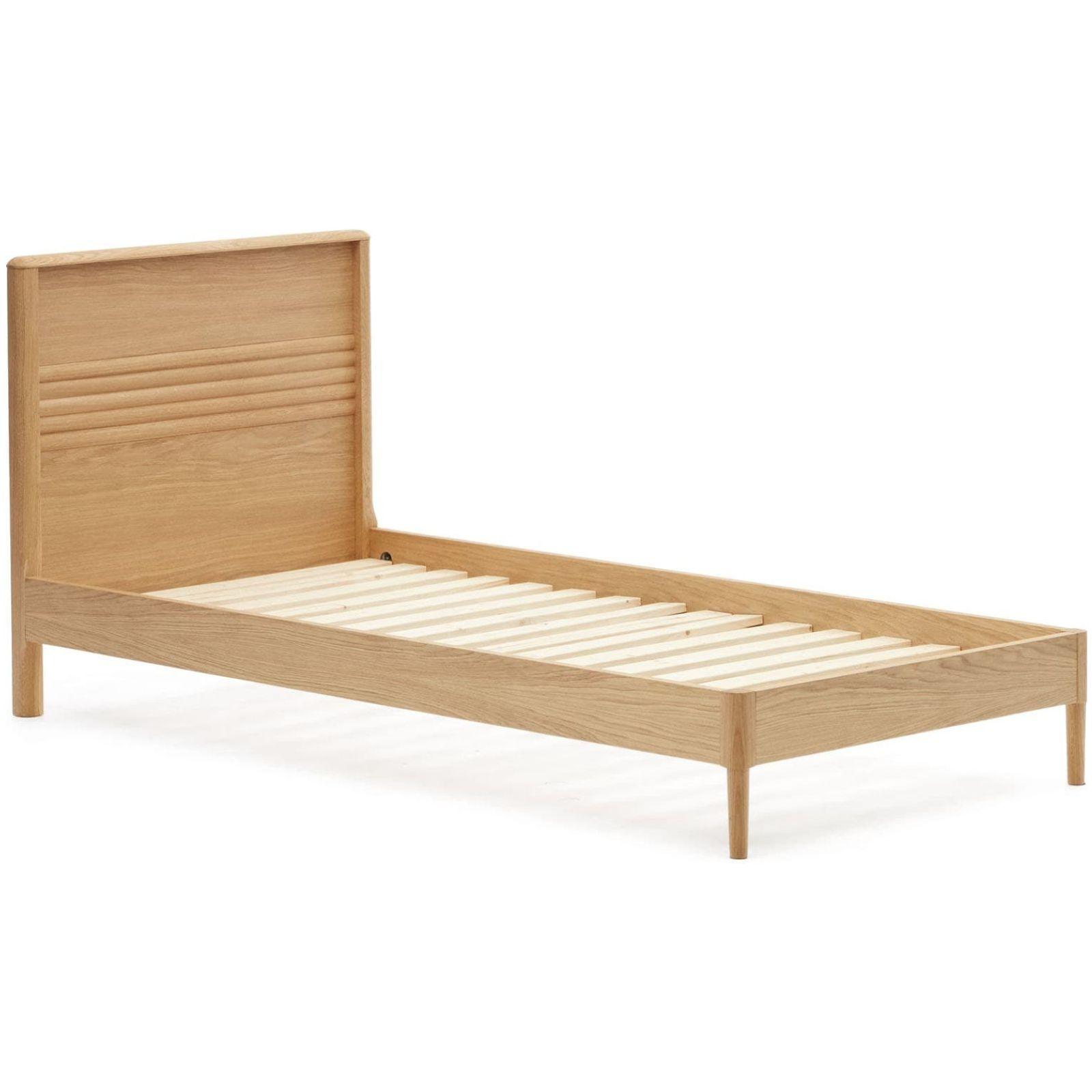 Holzbett Lenon Eichenholz natur - Grösse: 90x200