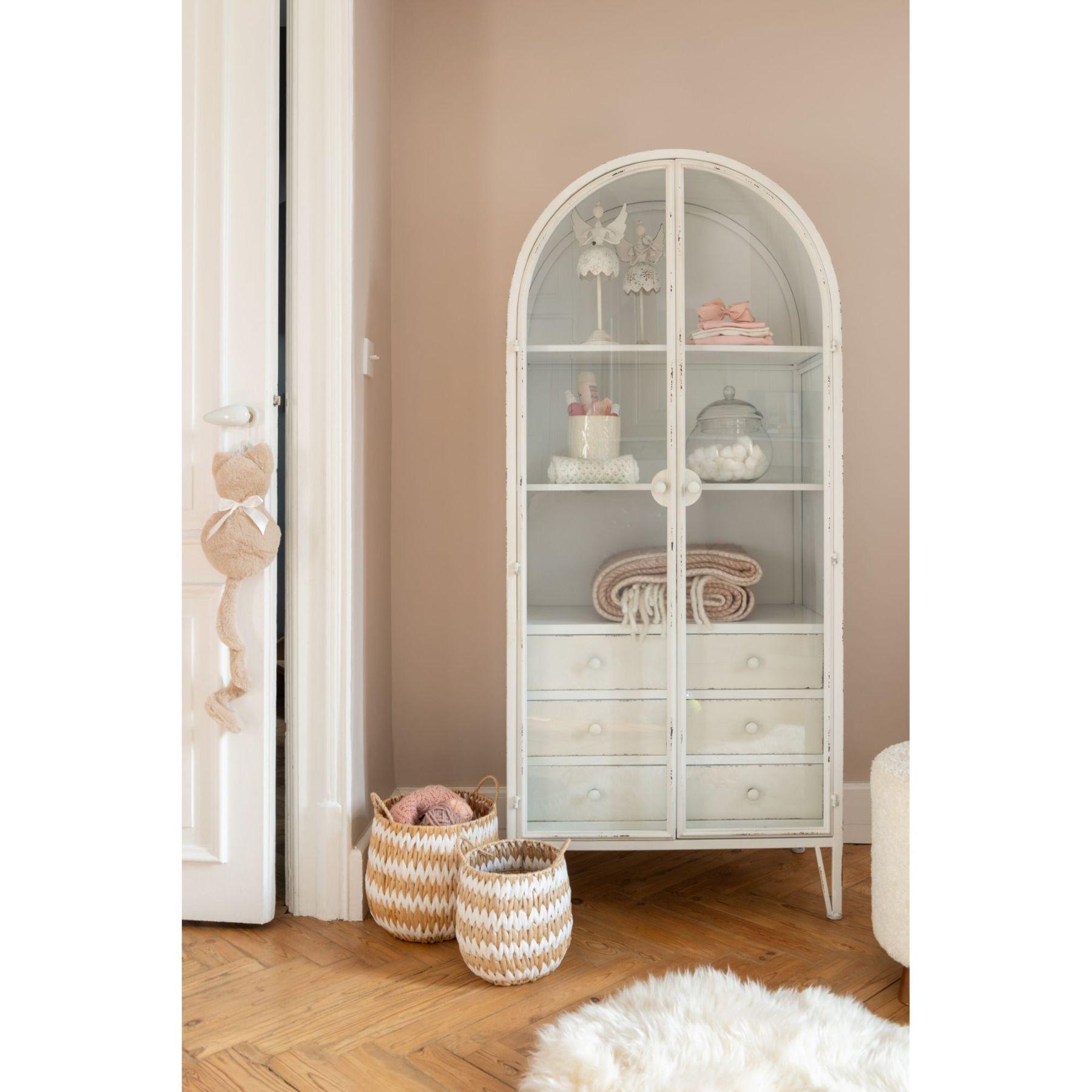 Aufbewahrungskorb Lynn natur weiss (2er-Set)