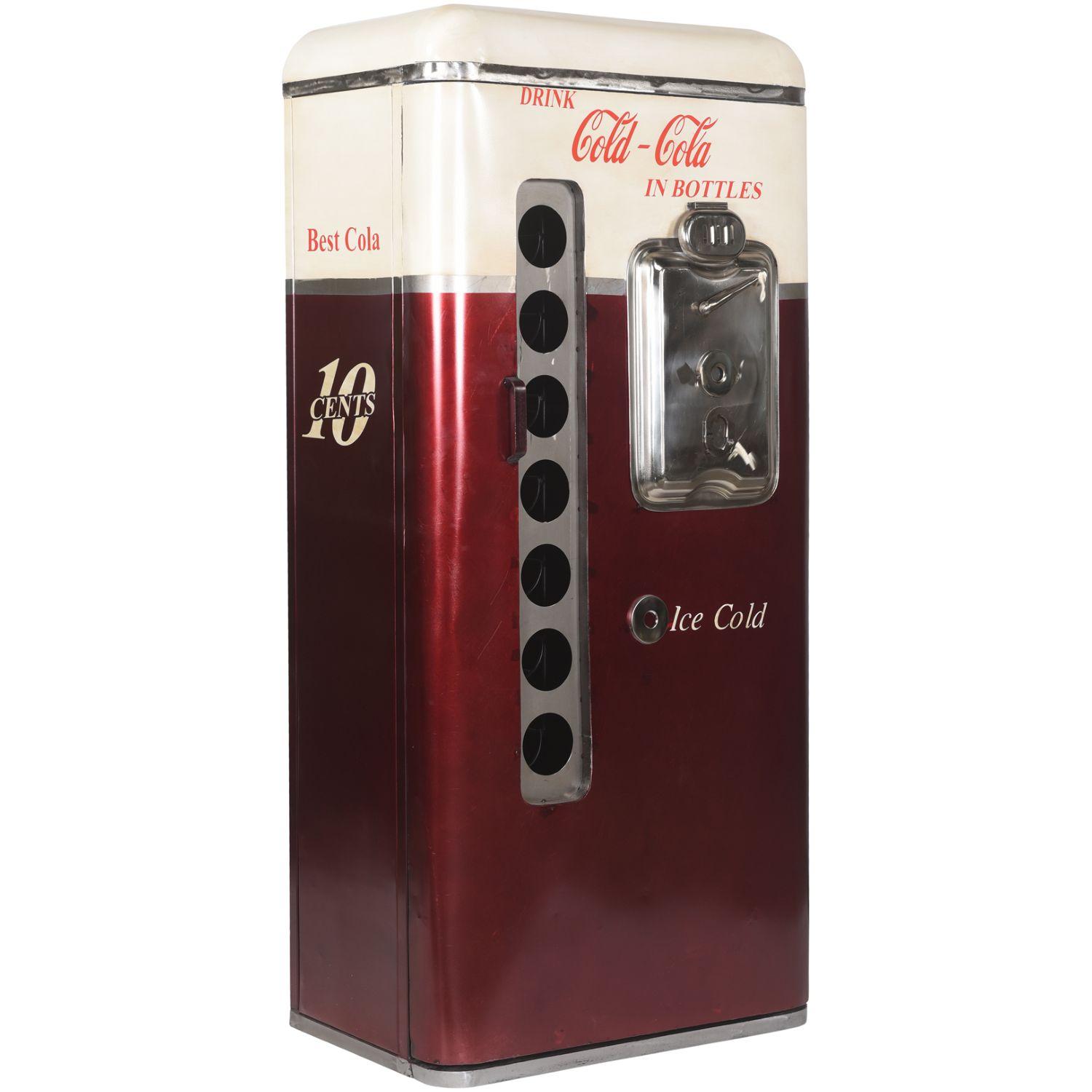 Barschrank Vintage Industrial Cold Cola rot-weiss 73x152