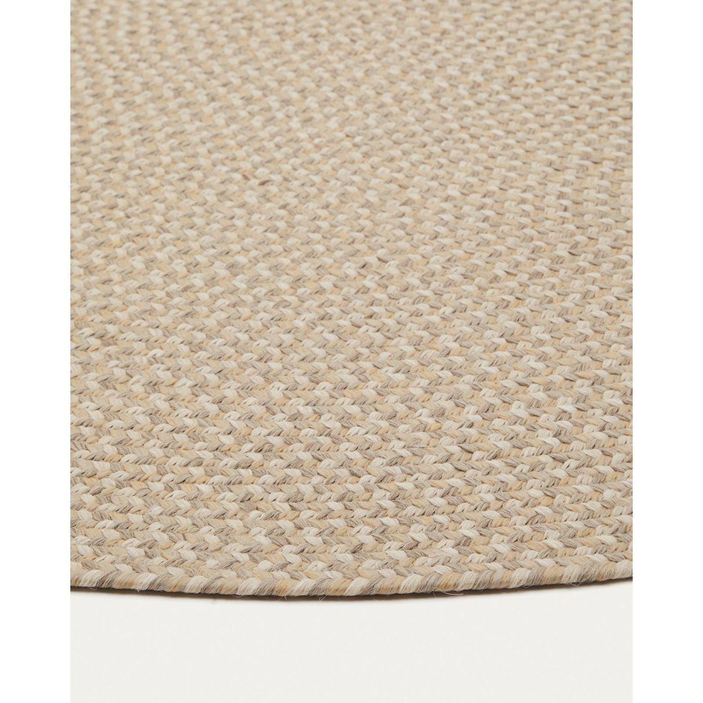 Rodhe Teppich oval 100 % PET beige 160 x 230 cm