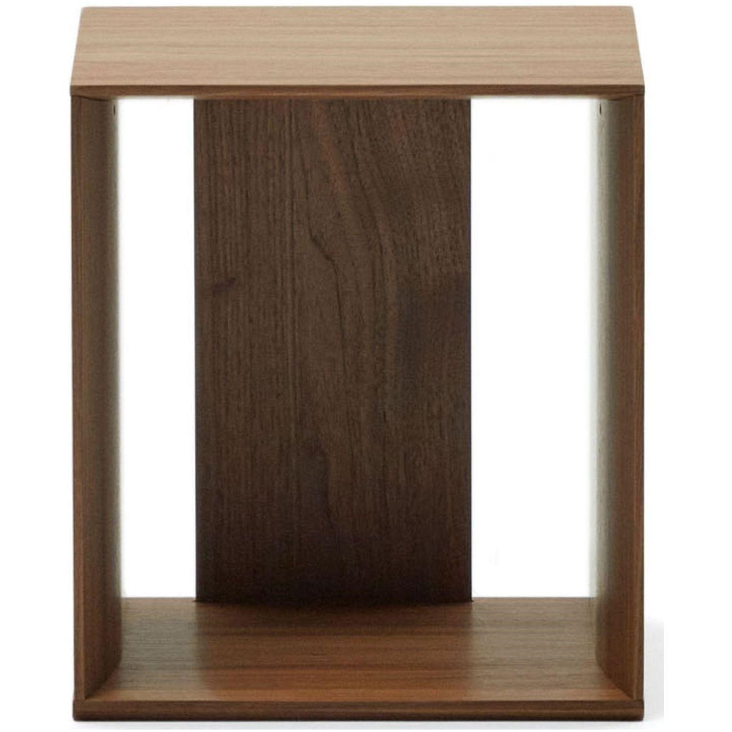 Litto kleines Regalmodul aus Nussholzfurnier 34 x 38 cm