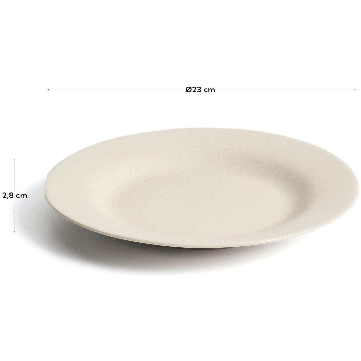 Dessertteller Sarel aus Keramik in Beige
