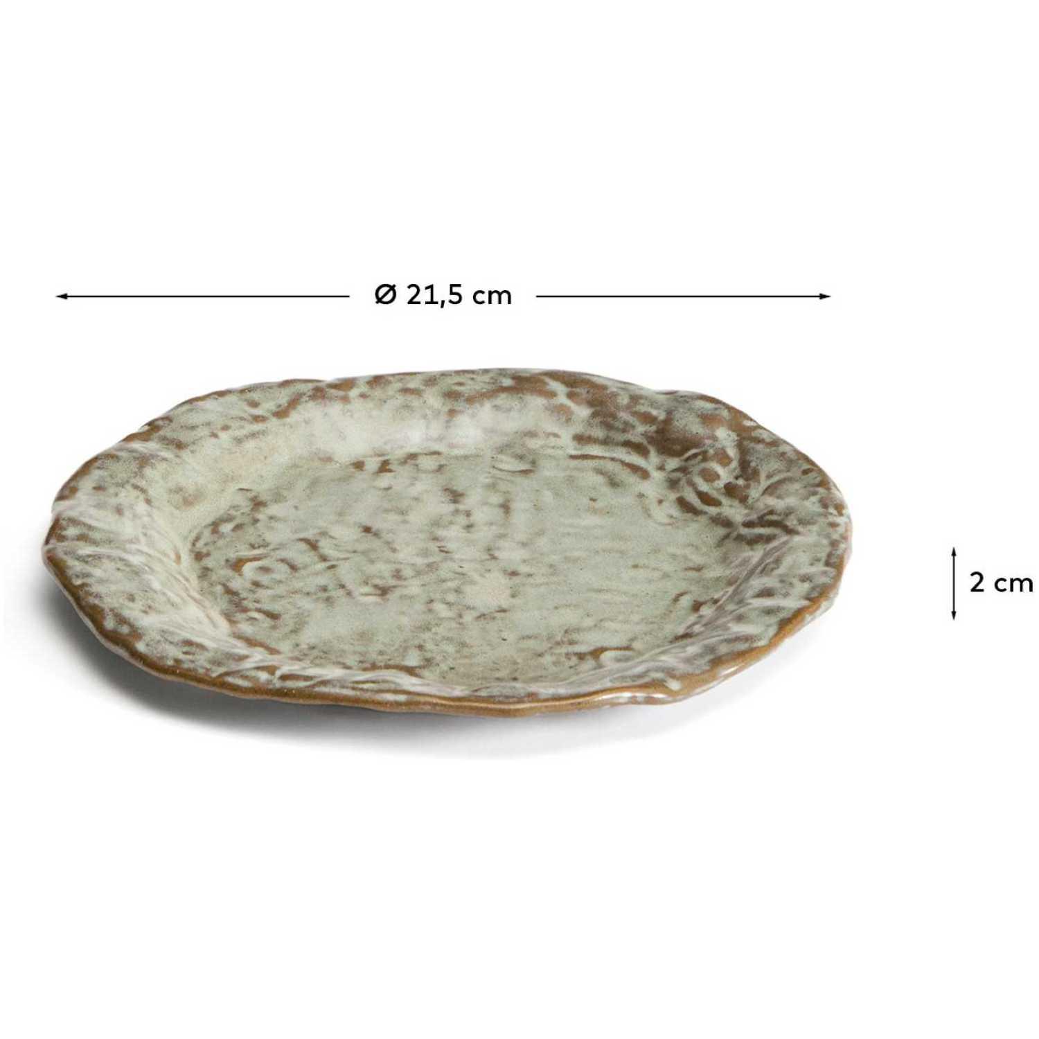 Dessertteller Alenia aus grüner Keramik