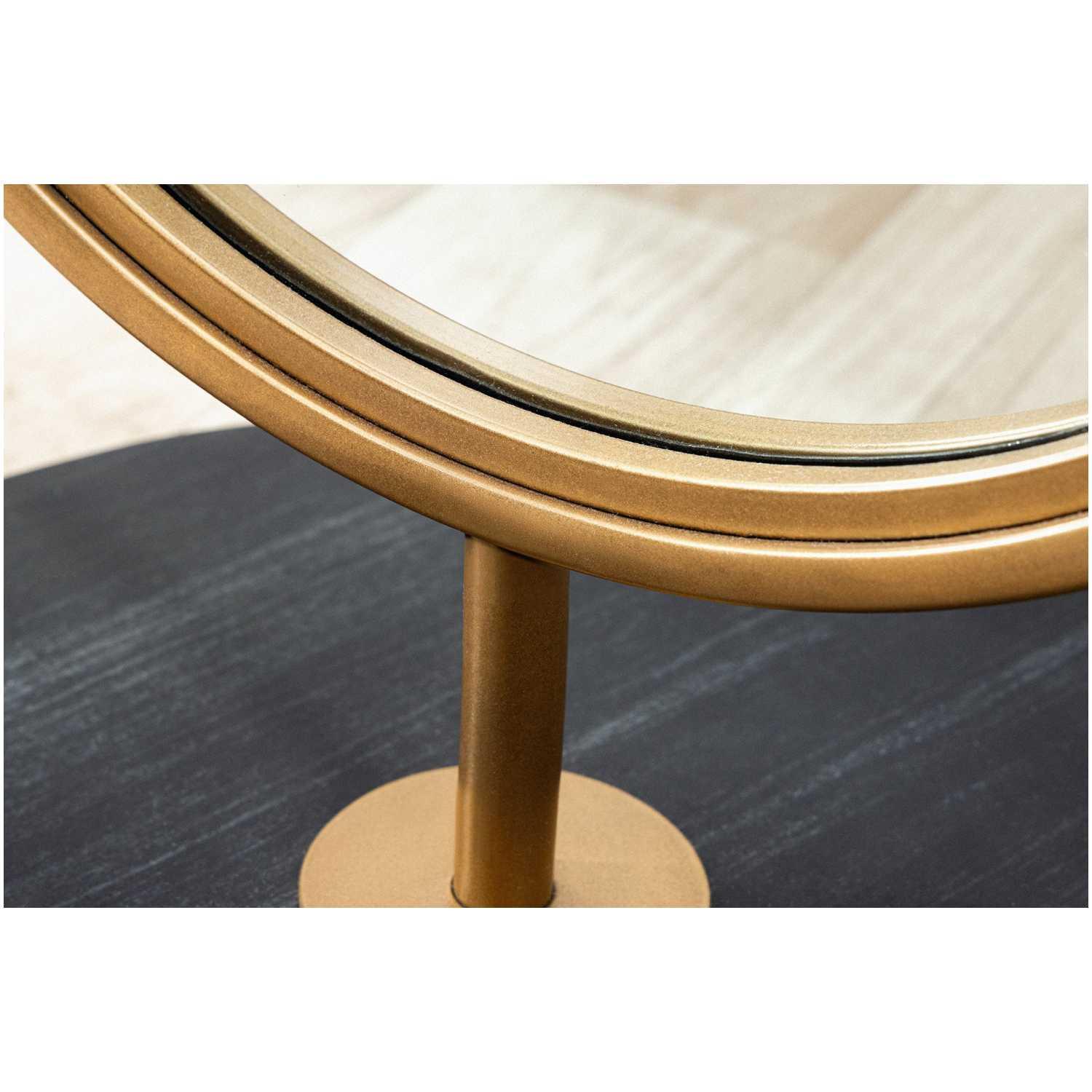 Standspiegel oval Strano Metall gold Marmorsockel 41x175