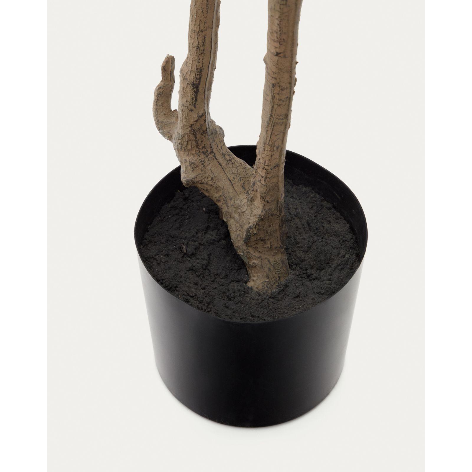 Kunstbaum Kunstpflanze Enkianthus mit schwarzem Übertopf 214 cm
