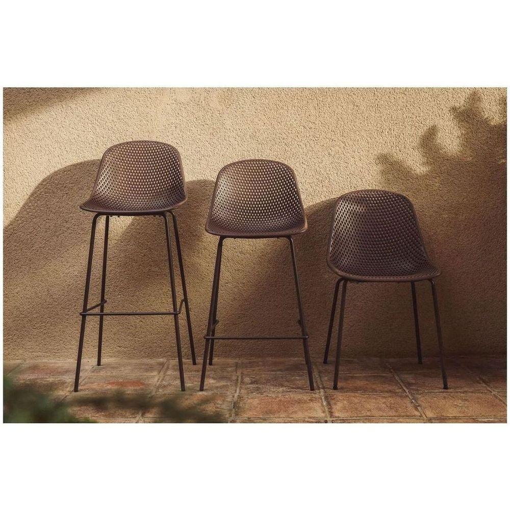 Barhocker Outdoor Garten Quinby Quinby braun Sitzhöhe 75