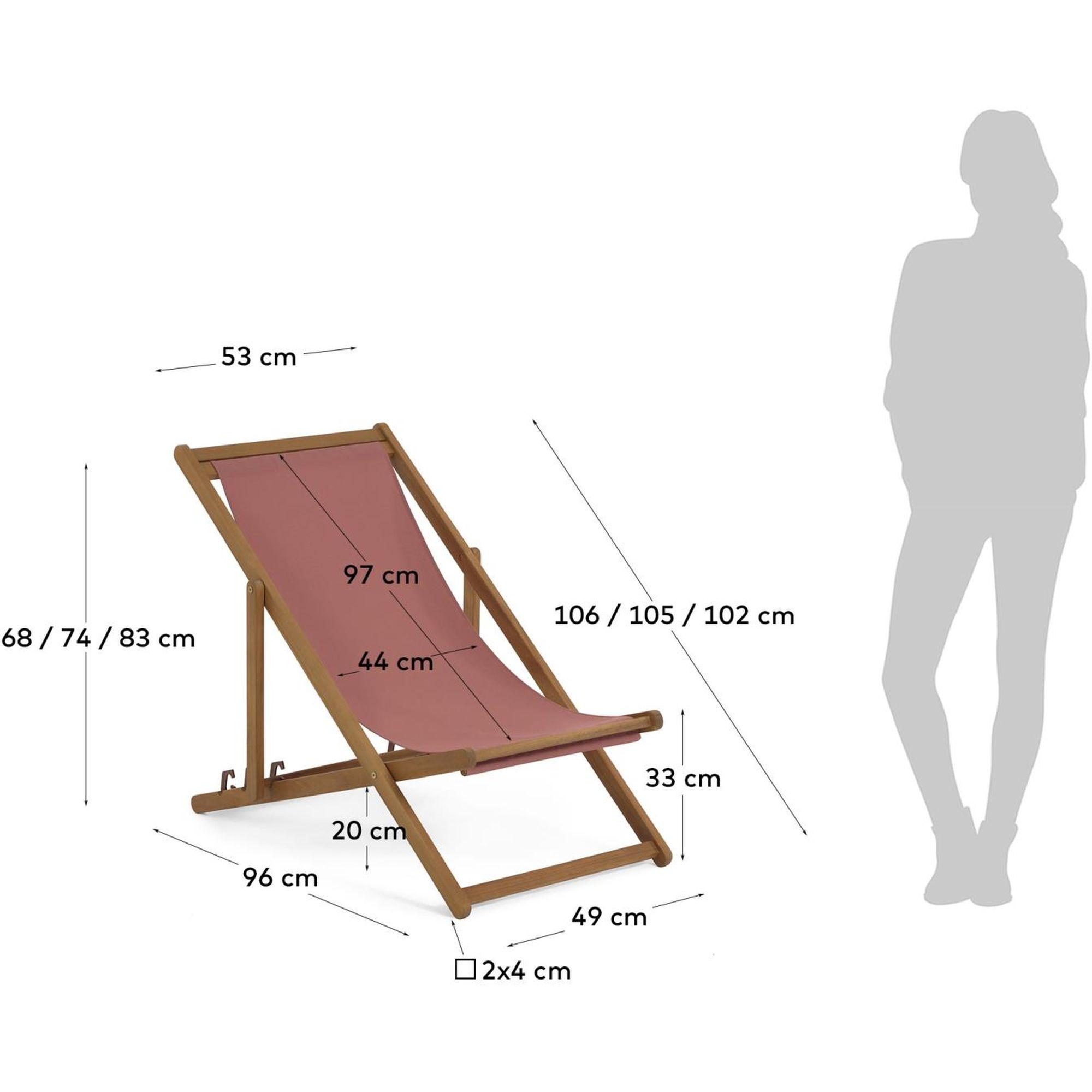 Liegestuhl Lounger terrakotta (verstellbar)