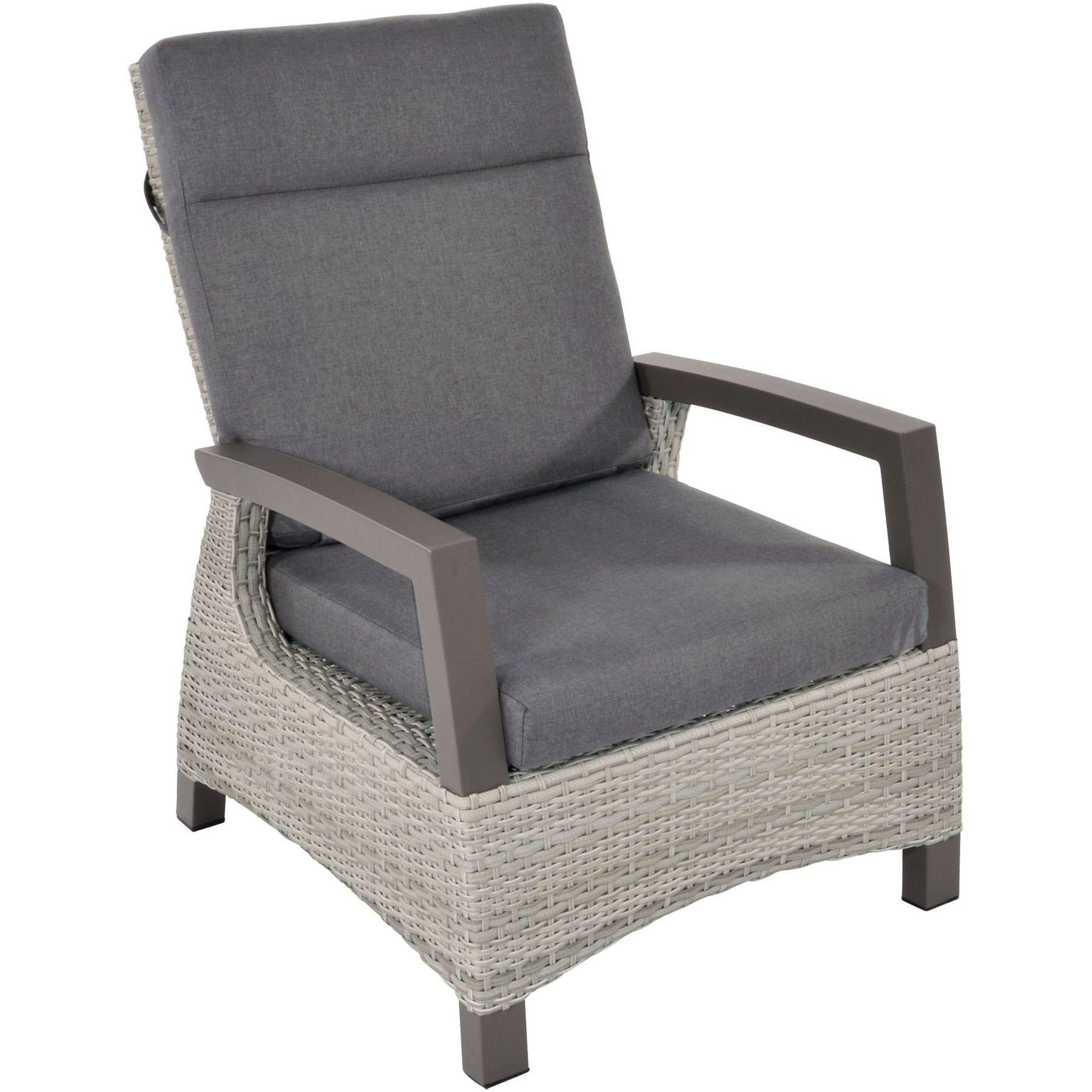 Poly Rattan Gartensessel Parma taupe (verstellbar)