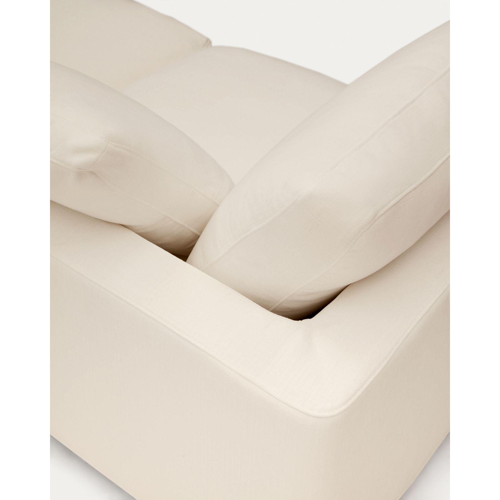 Chaiselongue Recamiere Gala rechts Stoff beige 193x105