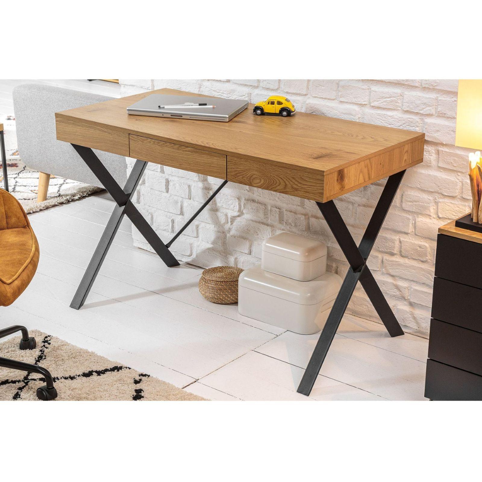 Schreibtisch Basic 110cm Eiche-Optik