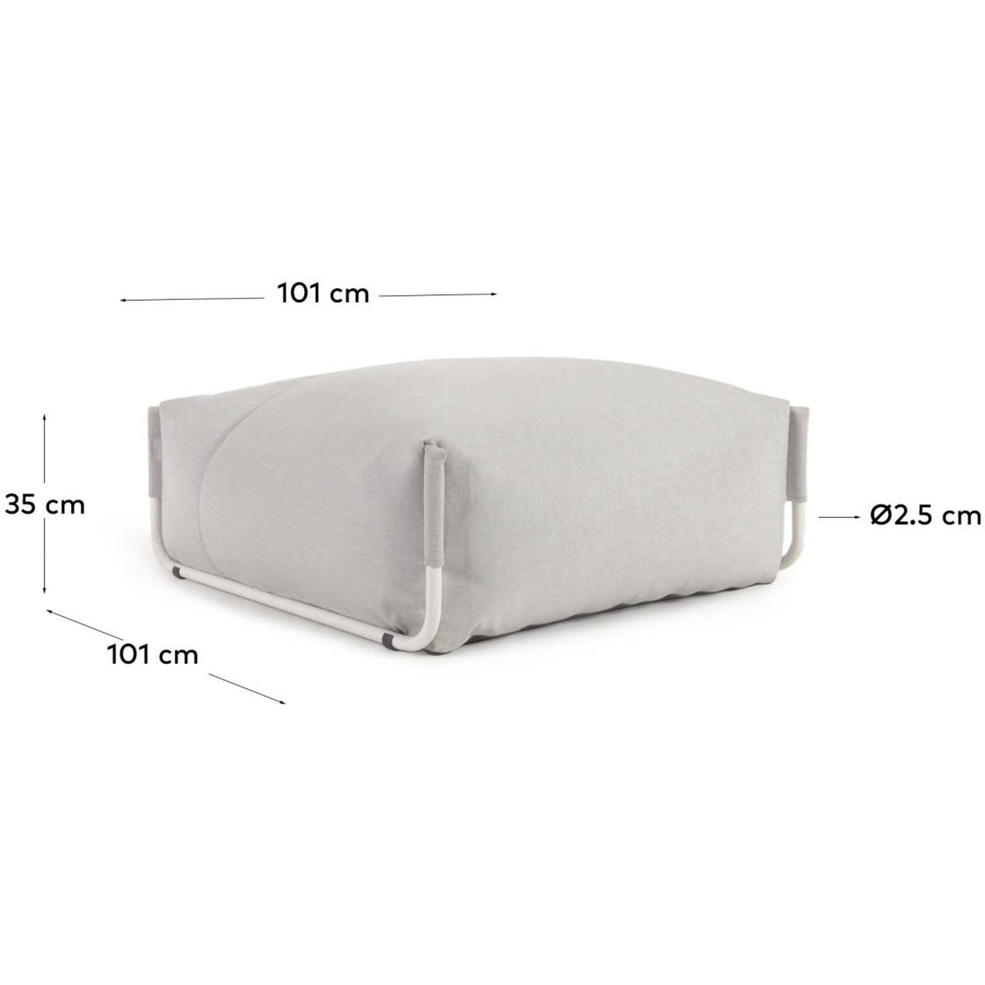 Gartenhocker Outdoor Square hellgrau 101x101