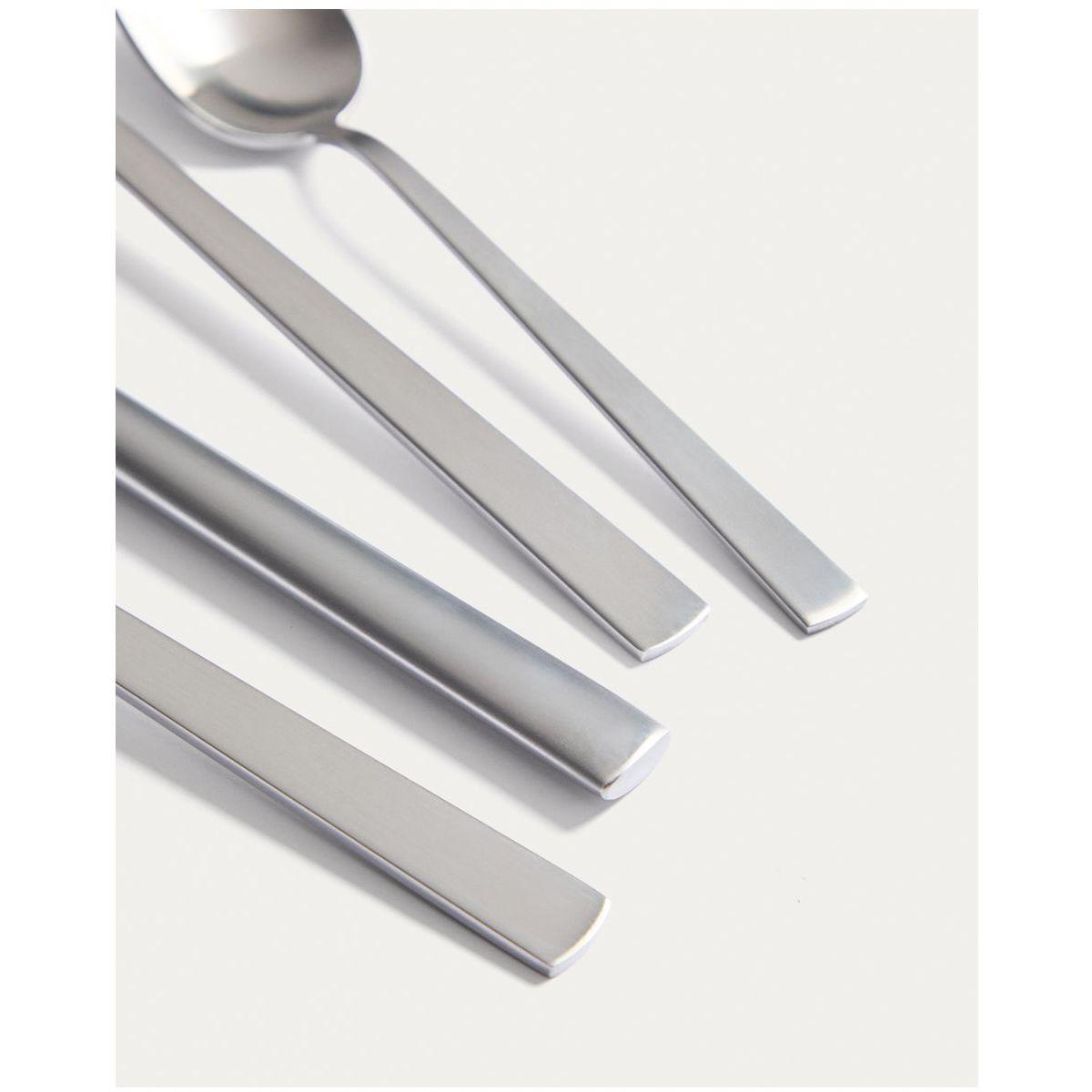 6-teiliges Edelstahl-Besteckset Dilora mit mattem Finish