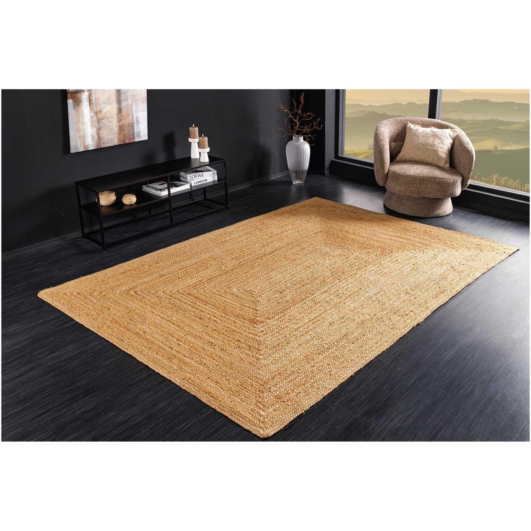 Teppich rechteckig Jute natur 160x230
