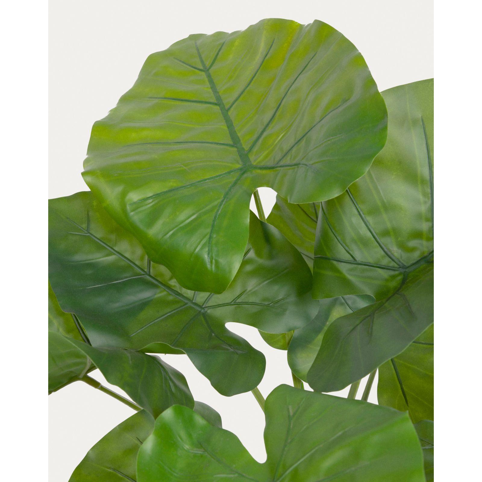 Alocasia Odora Kunstpflanze mit Topf schwarz 57 cm