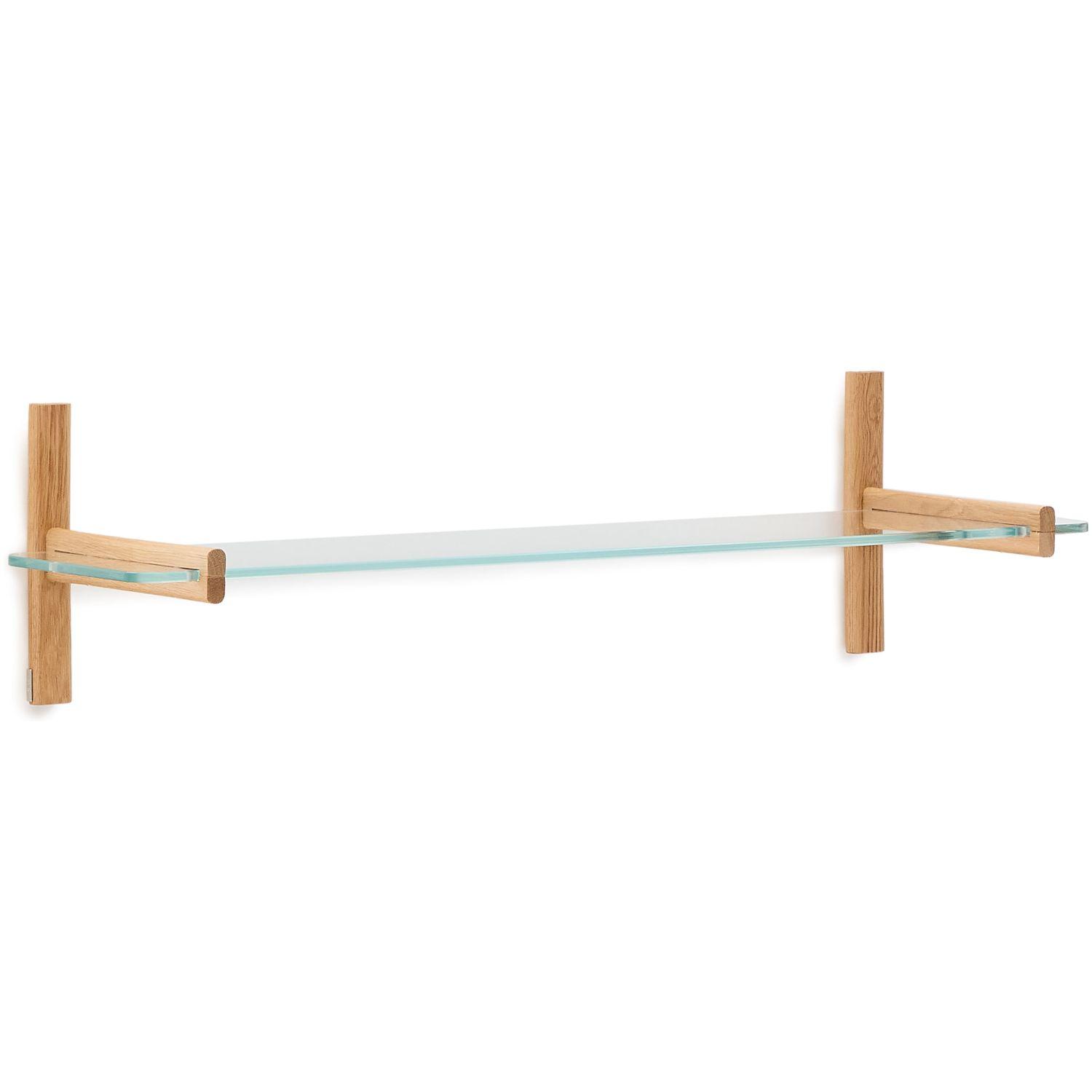 Wandregal 110 Modular Sitra Eichenholz massiv natur Glas 1er