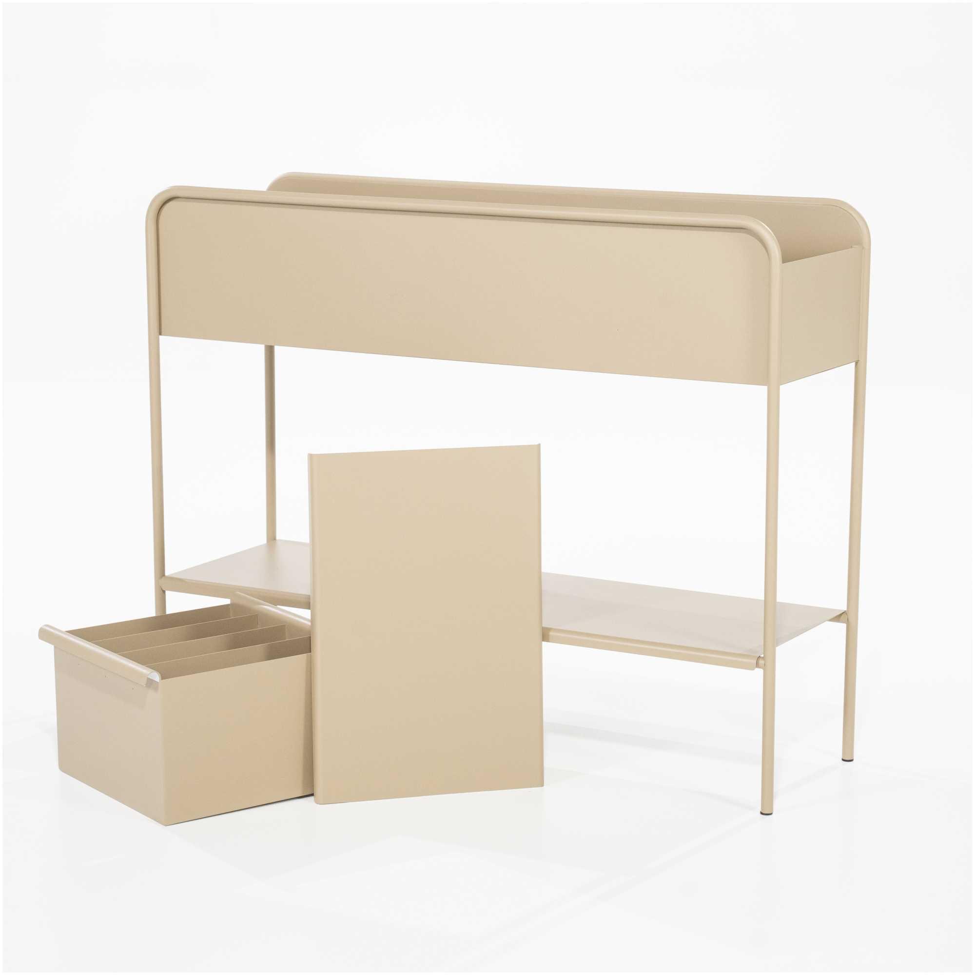 Konsole Bonnie mit Ablage und Korb Eisen taupe 95