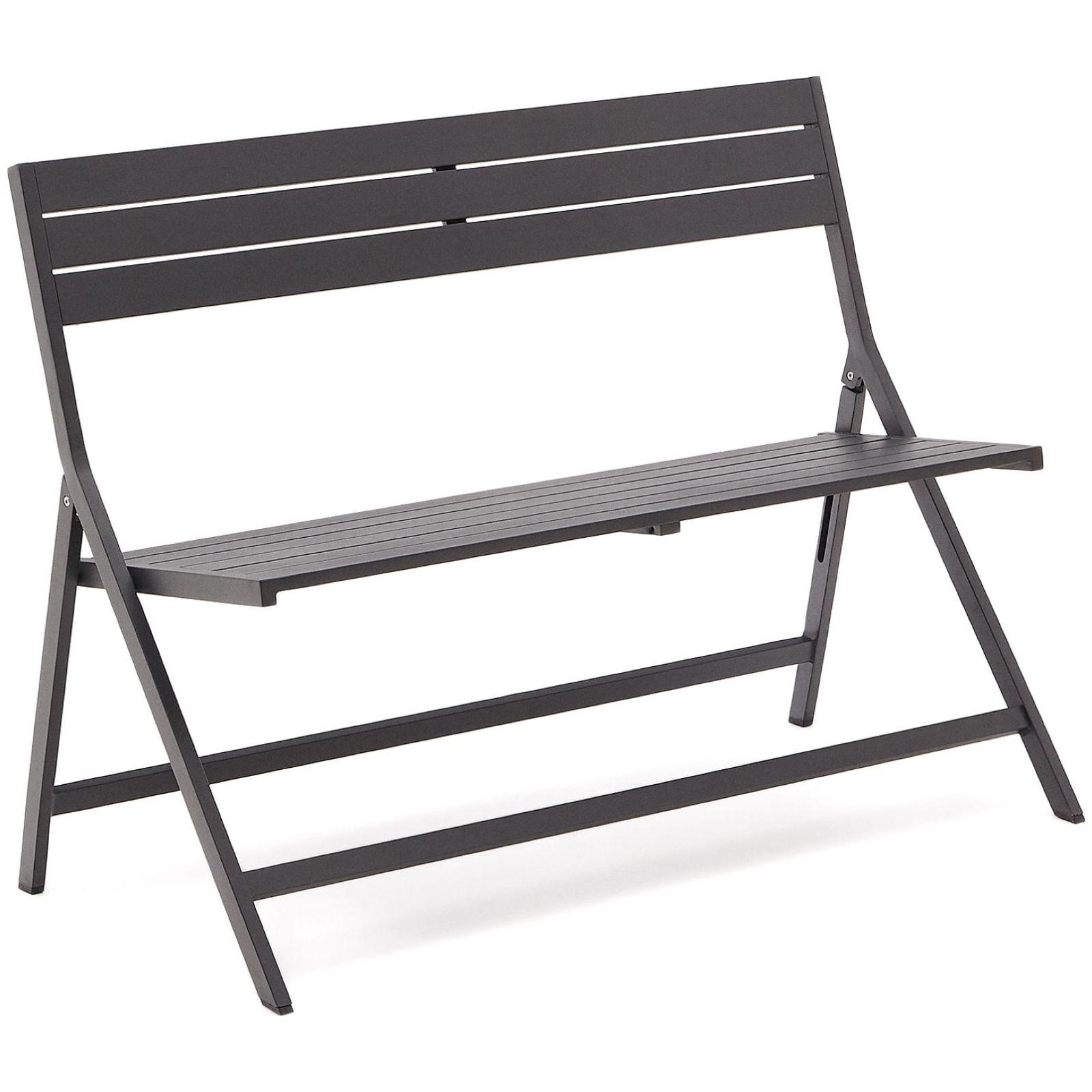 Gartenbank klappbar Torreta Aluminium dunkelgrau 120