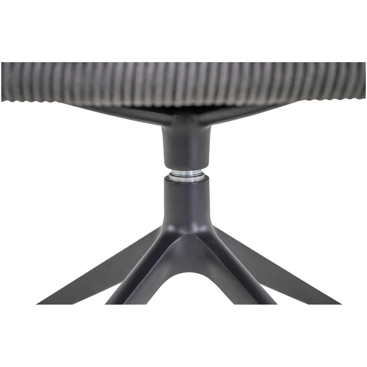 Garten Drehstuhl mit Armlehne Zaya Seil Aluminium anthrazit grau