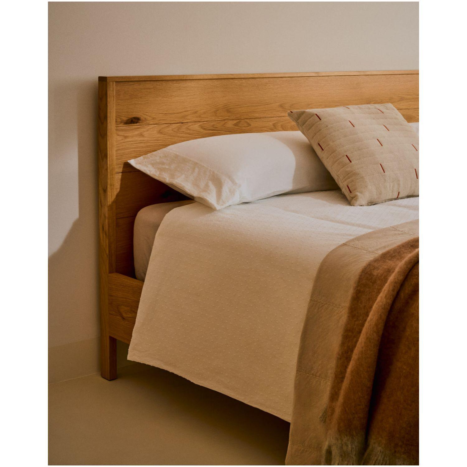 Decke Daiara doppelseitig Wollmischung braun melange und beige 170x130