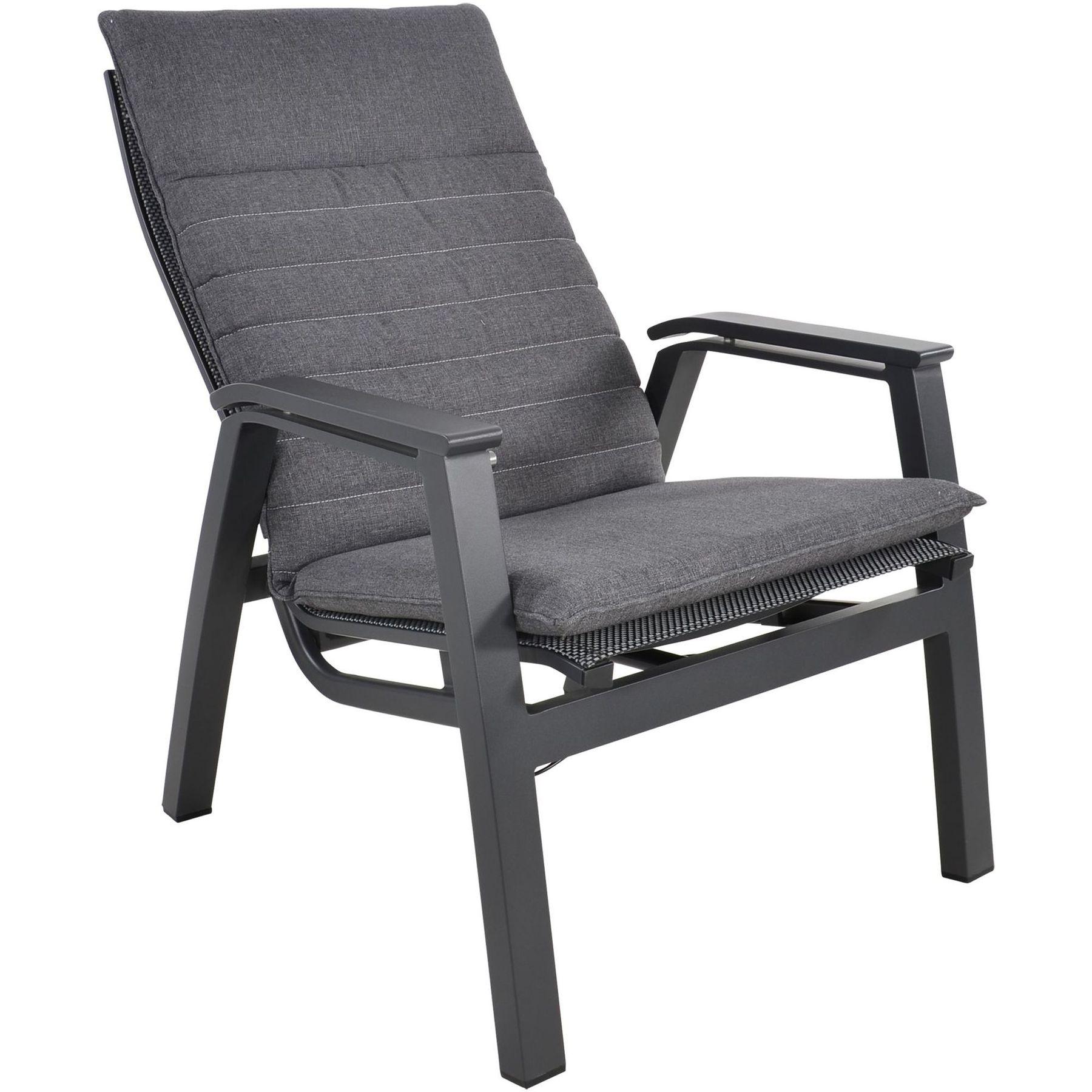 Garten Loungestuhl verstellbar Anni Aluminium grau (mit Funktion)