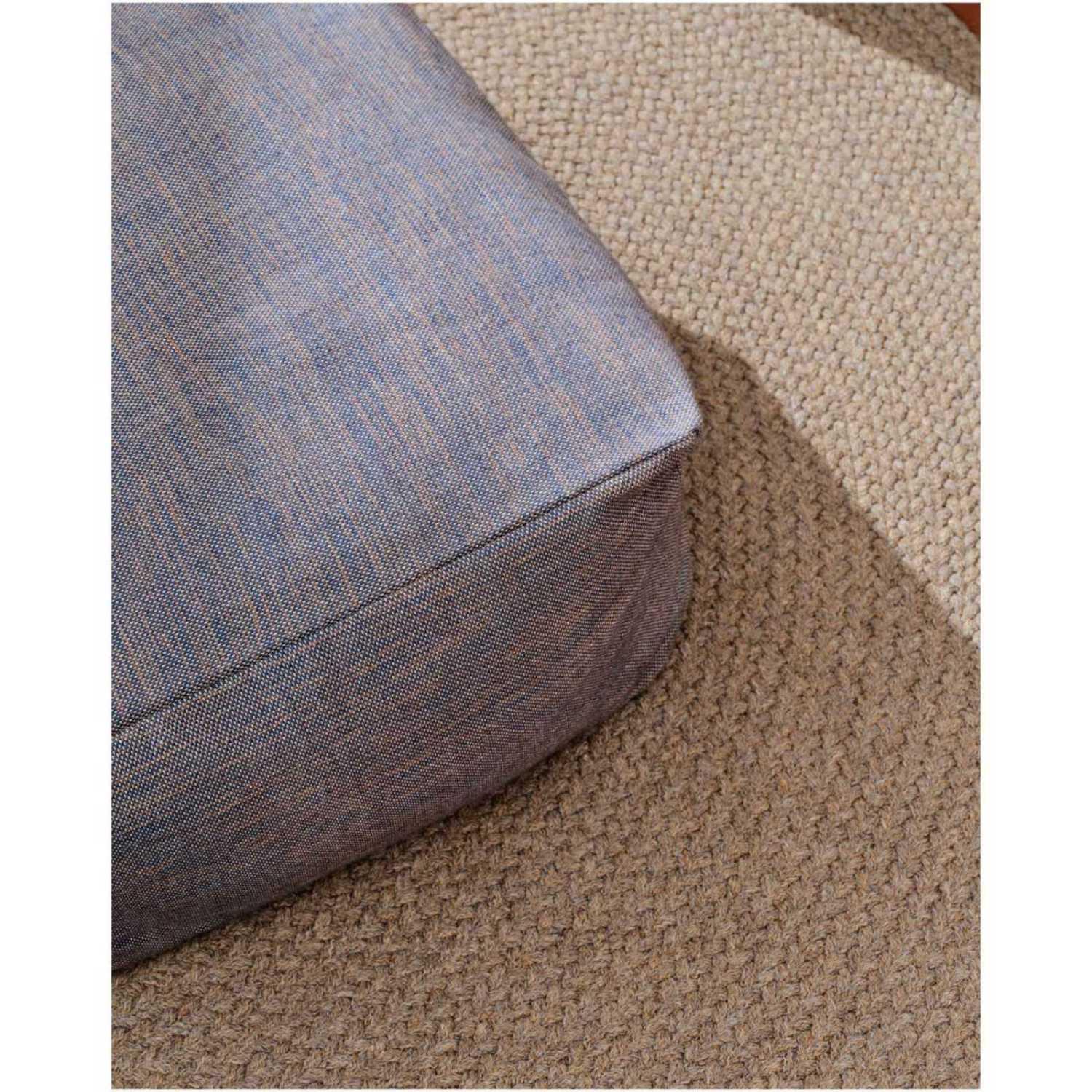 Hocker Pouf Vedell 100% PET dunkelblau 60x60