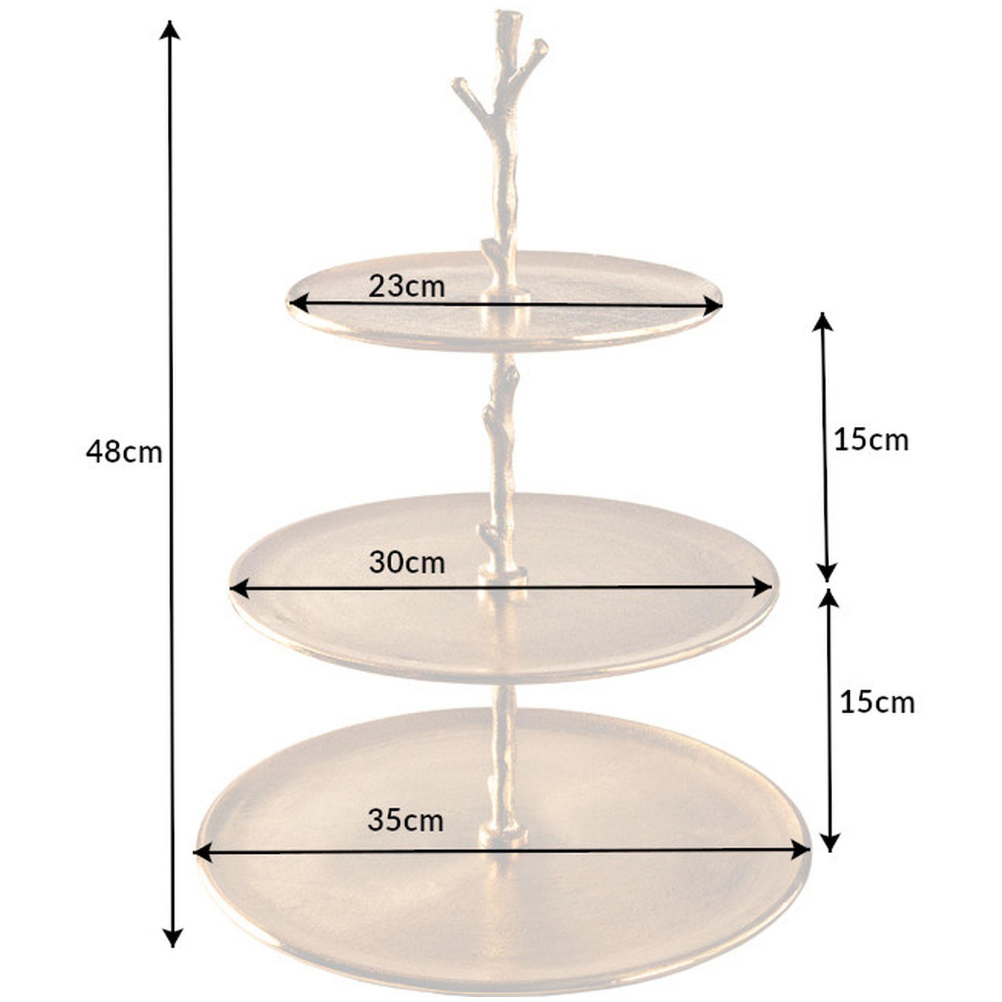 Etagere Äste Metall gold 48cm