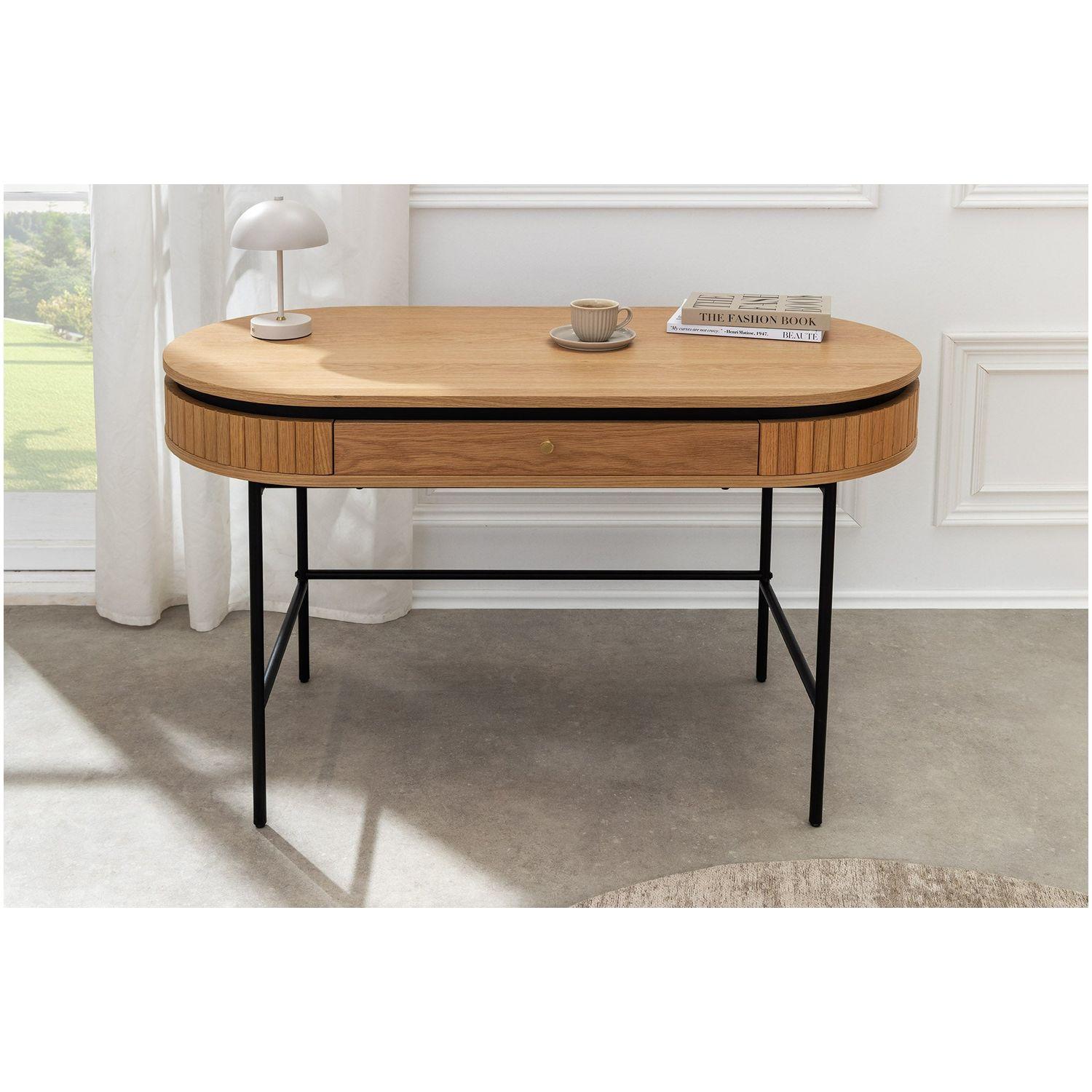Schreibtisch Barcelona Studio Eichenholzfurnier natur 120