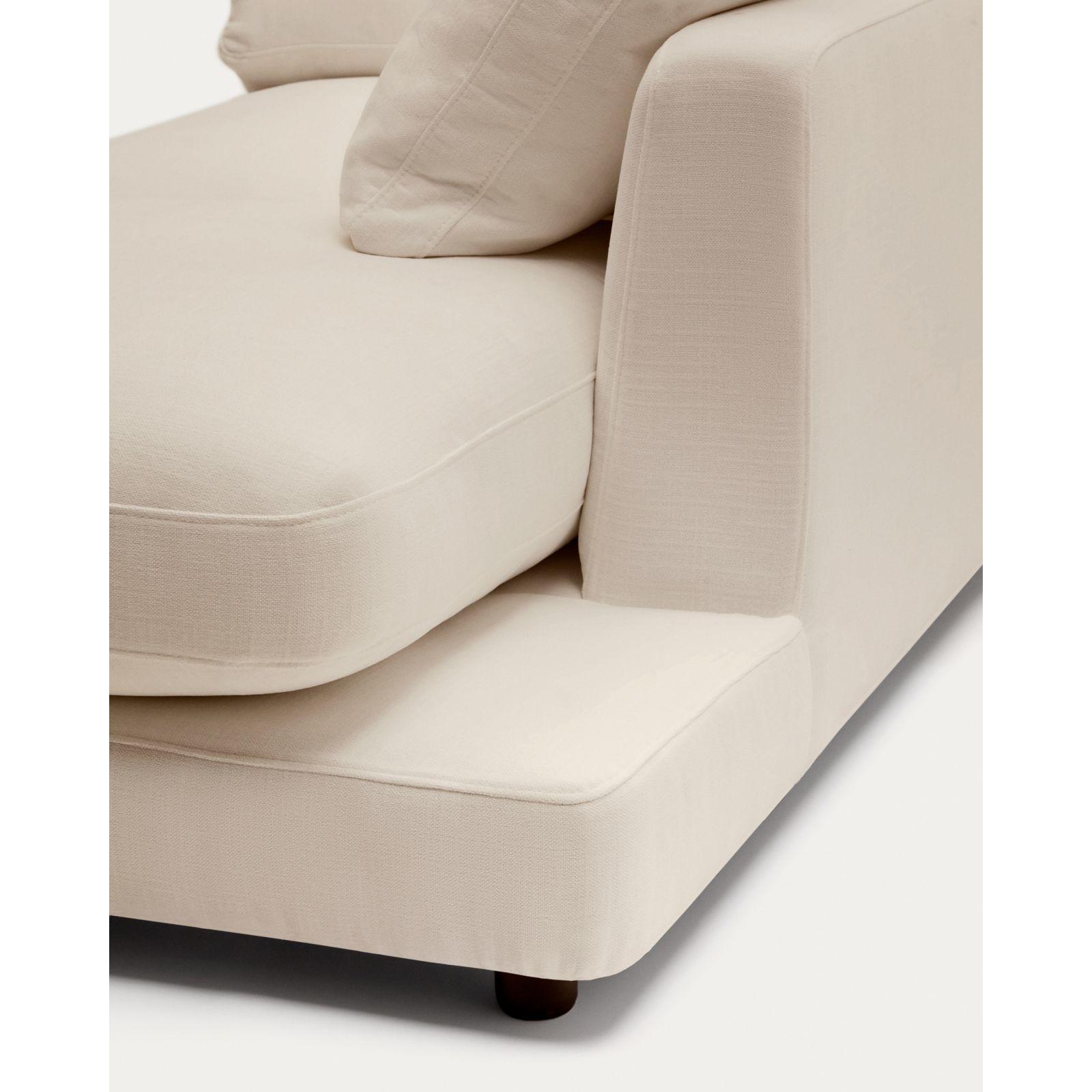 Chaiselongue Recamiere Gala rechts Stoff beige 193x105