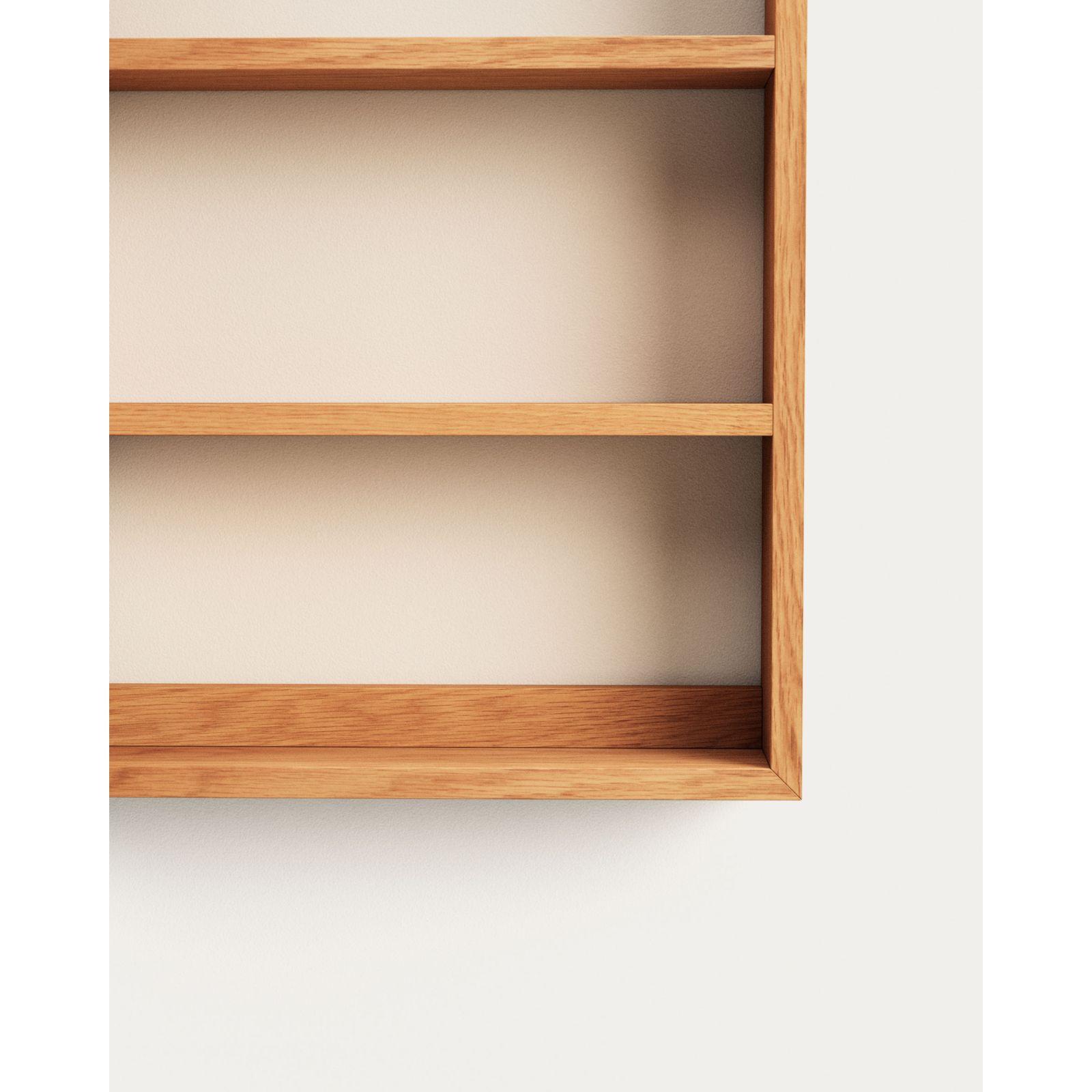 Badezimmerschrank mit Spiegel Plubia  aus massivem Teakholz 50x70